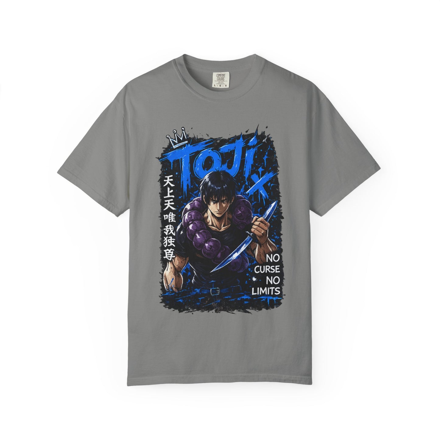 Toji Swordfighter Anime T-Shirt — 'No Curse, No Limits' Graphic Tee