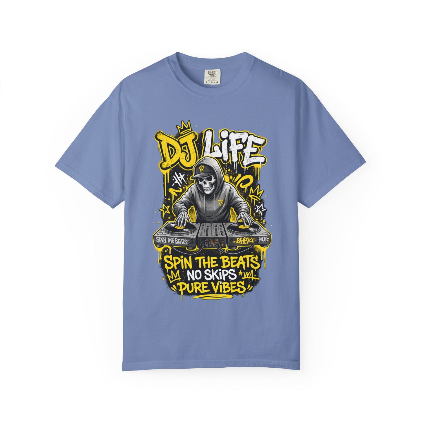 DJ Life T-Shirt — "Spin the Beats, No Skips, Pure Vibes" Graphic Tee
