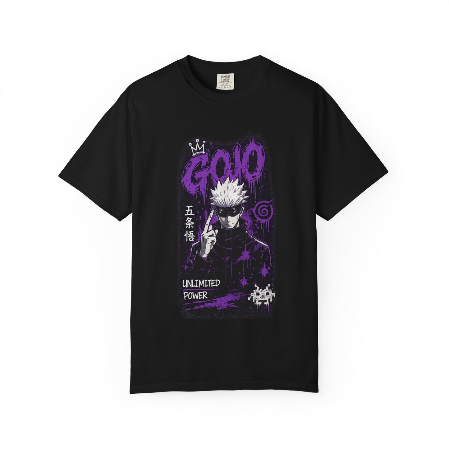 Anime Graphic T-Shirt — "Gojo Unlimited Power" White Tee
