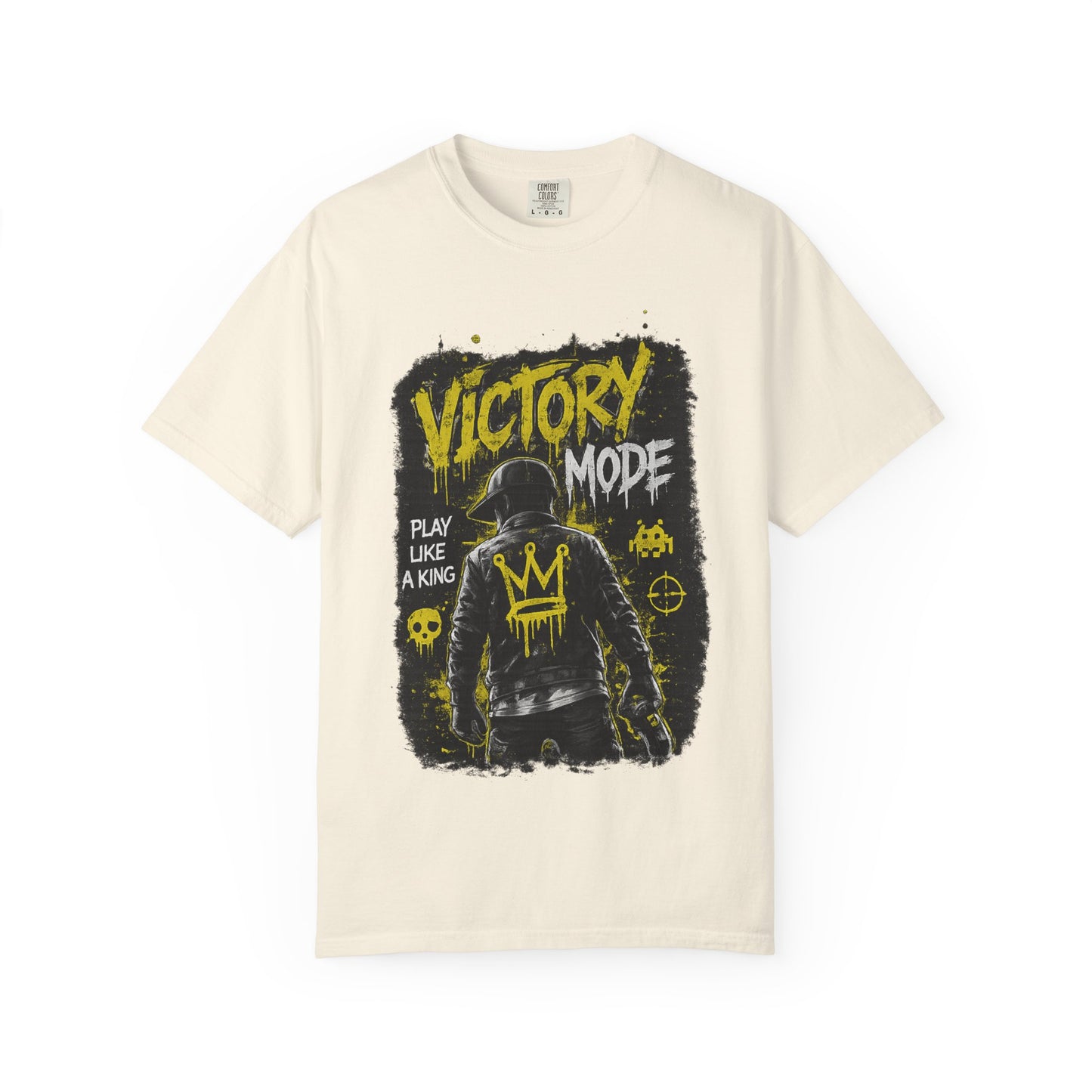 Victory Mode T-Shirt — 'Play Like a King' Graphic Tee for Gamers