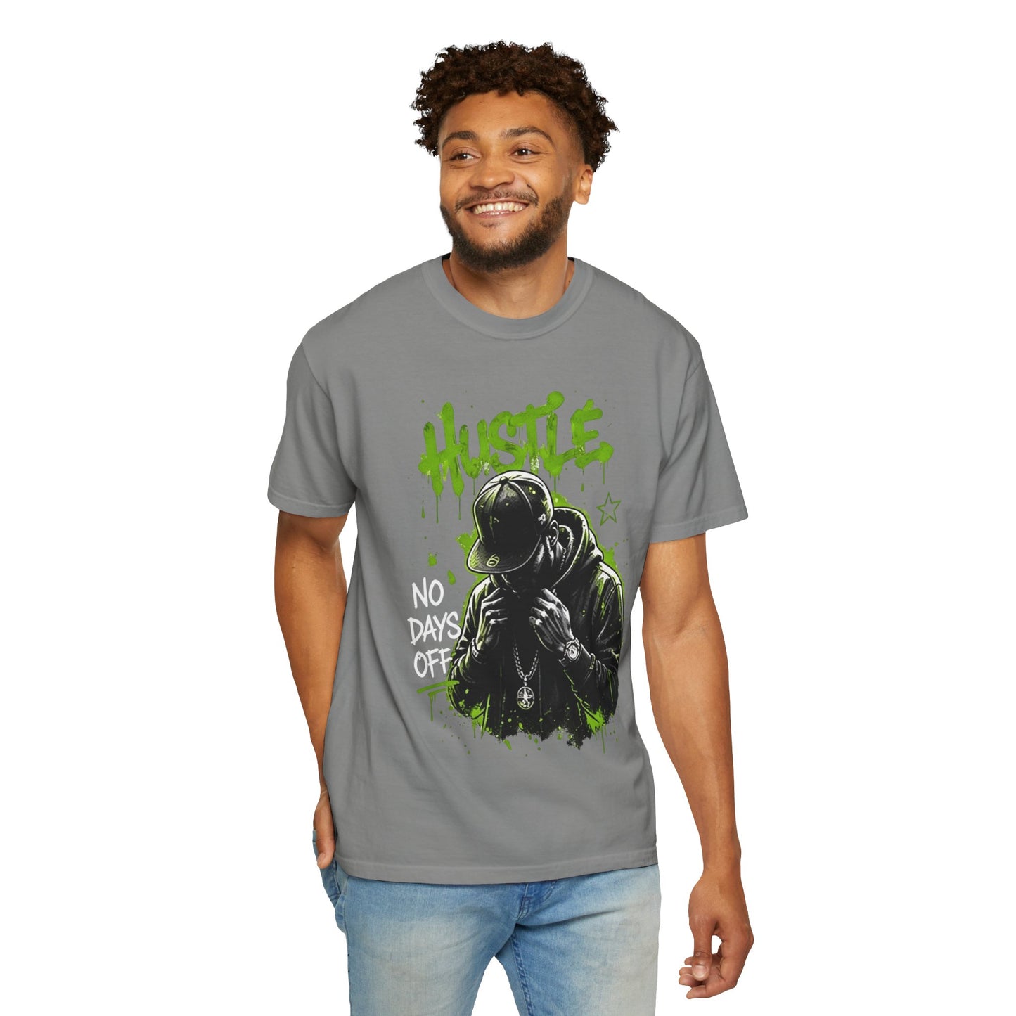 Hustle Graffiti T-Shirt — Urban Rapper Illustration