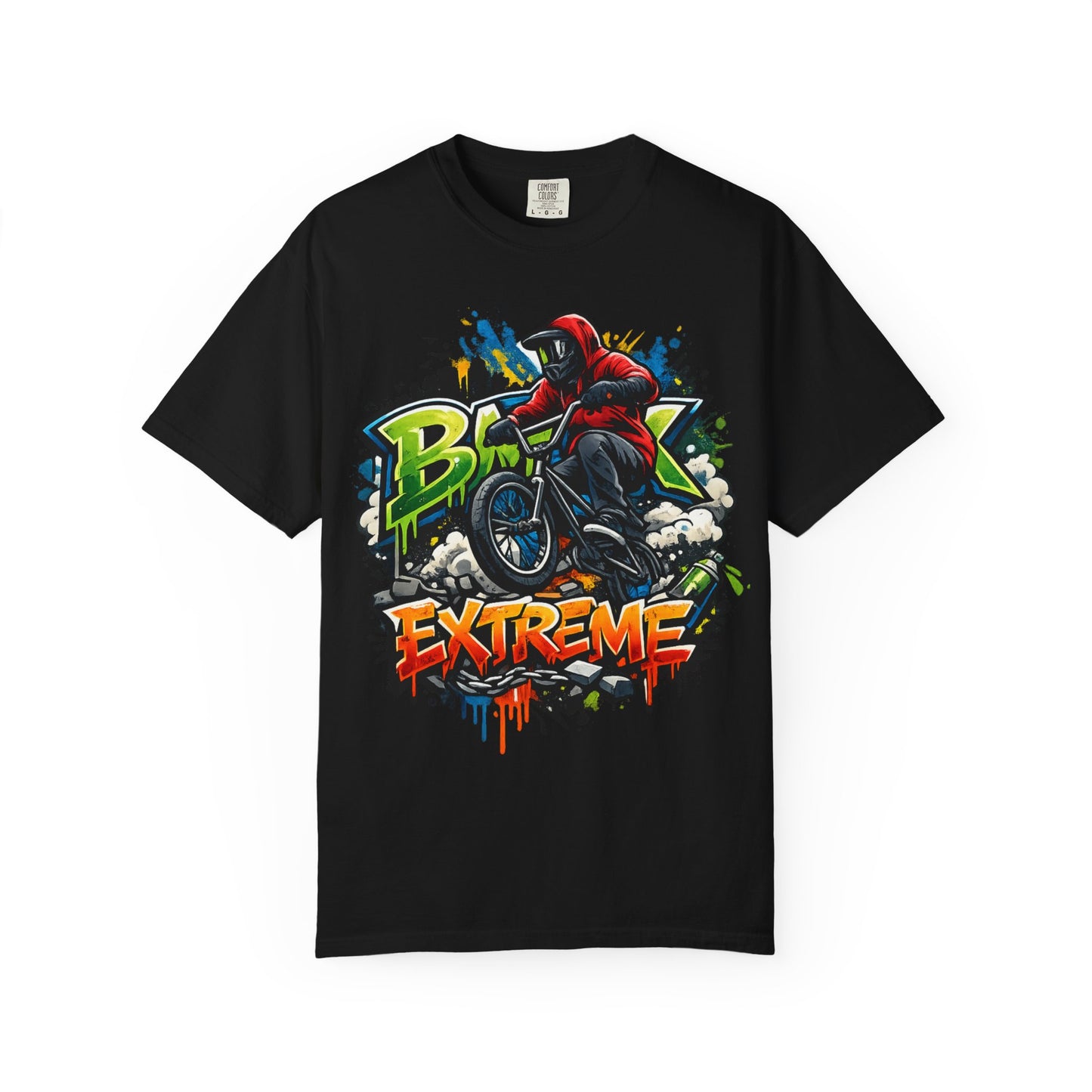 Extreme BMX Rider T-Shirt — Graffiti Stunt Bike Tee