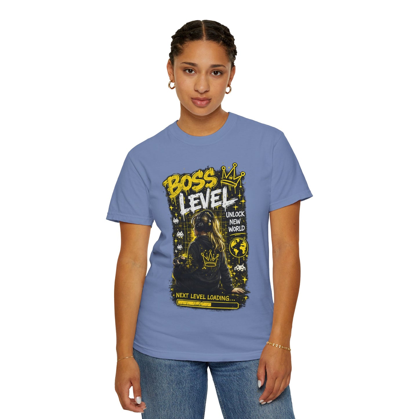 Boss Level T-Shirt — "Boss Level: Next Level Loading" Graphic Tee for Gamers & Leaders