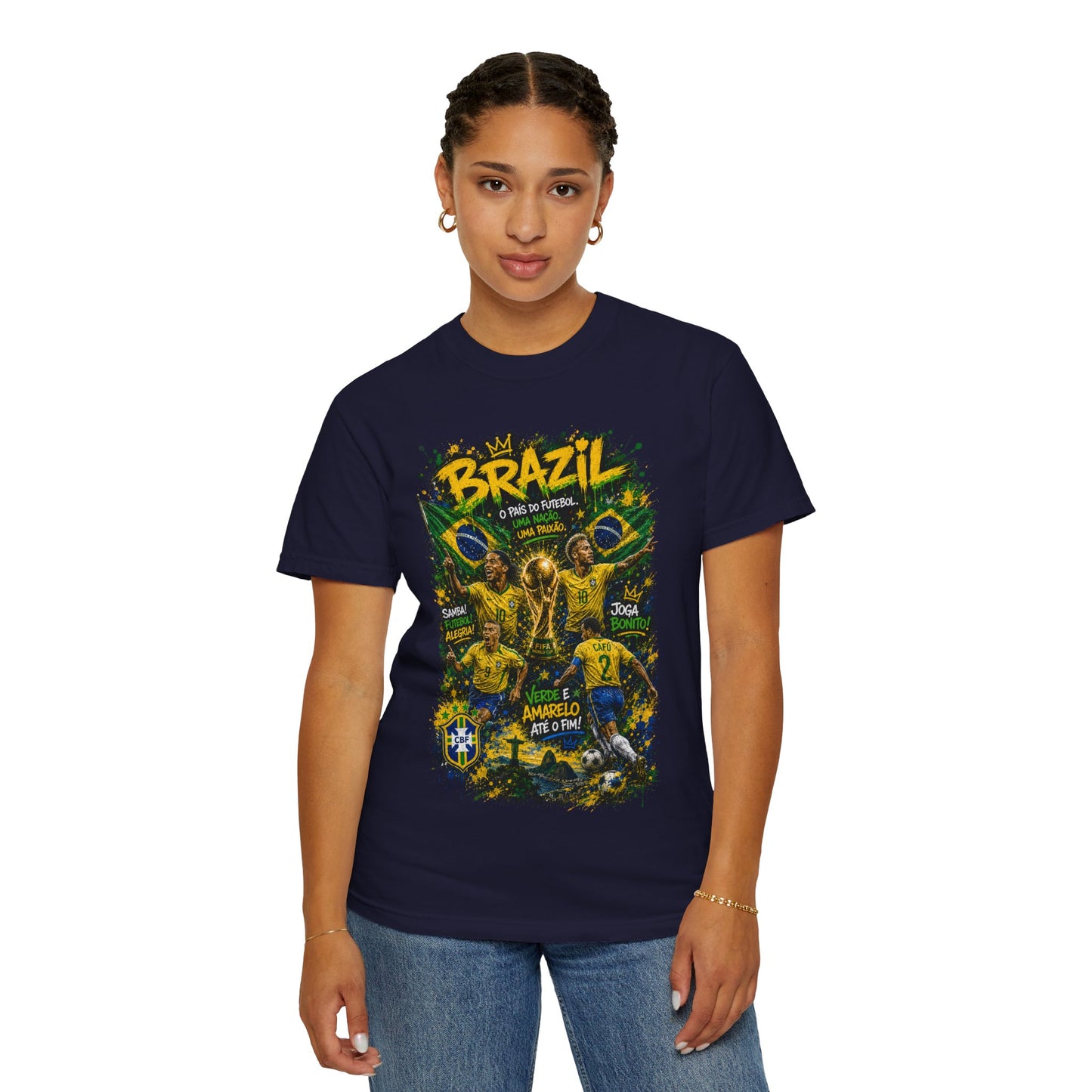 Brazil Football Players T-shirt | Brazilian Soccer Graphic Tee
