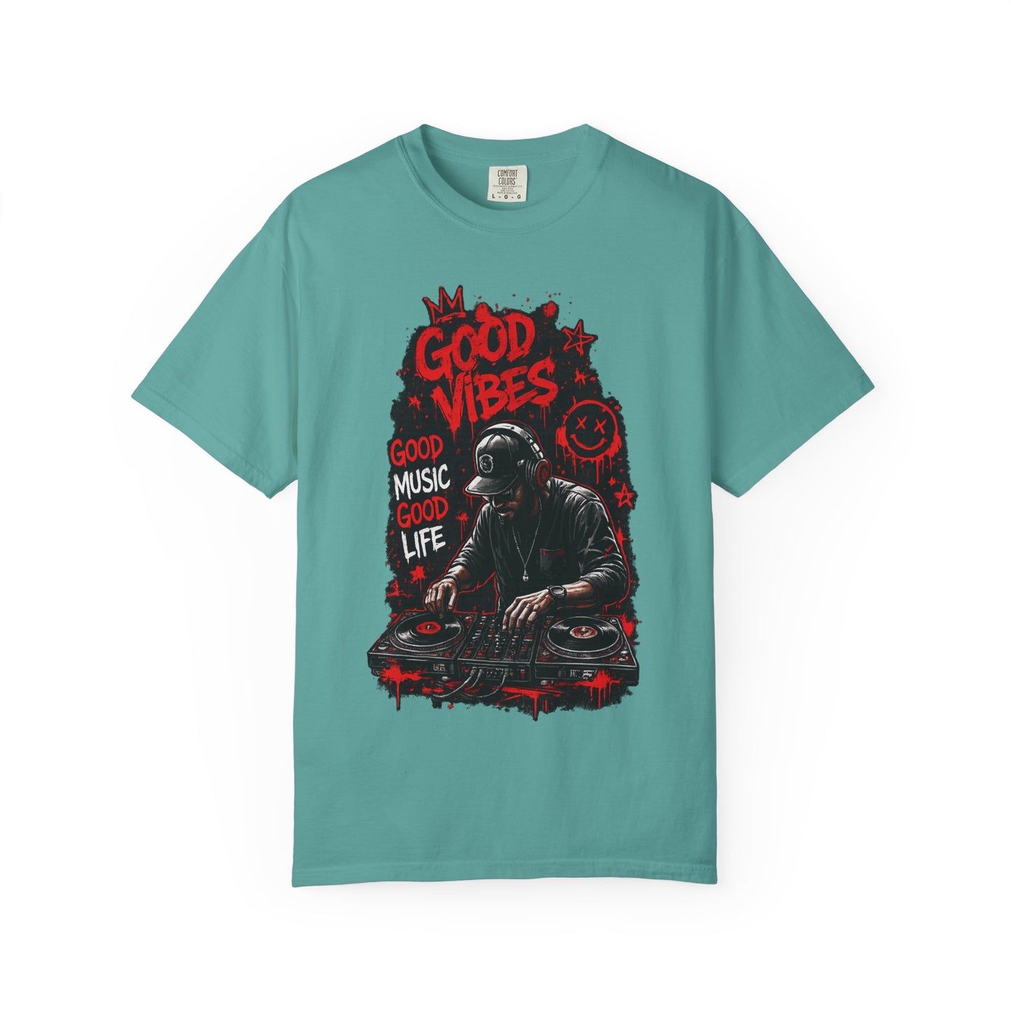 Good Vibes DJ T-Shirt — 'Good Music Good Life' Graphic Tee