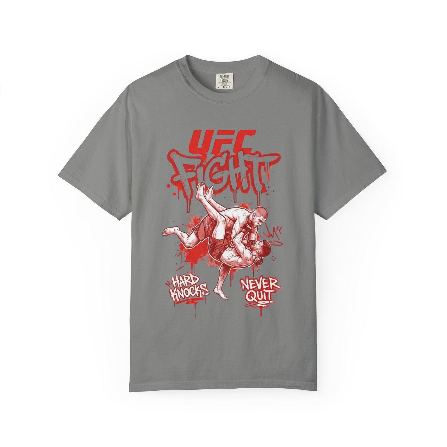 UFC Fight T-Shirt — 'Never Quit' MMA Graphic Tee