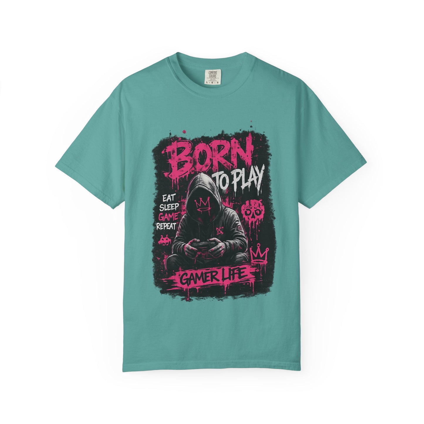 Gamer Life T-Shirt — "Born to Play" Hooded Player Graphic Tee