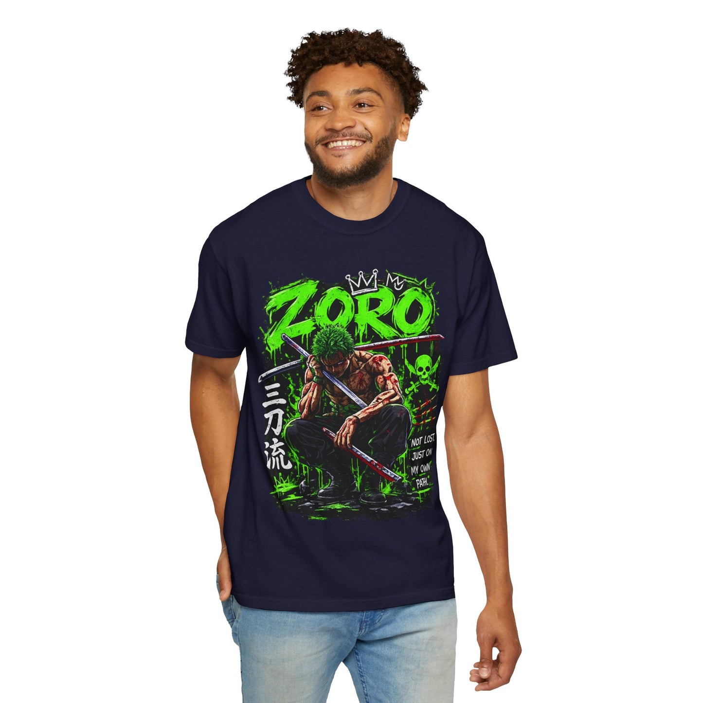 Zoro Anime Graphic T-Shirt — 'Not Lost, Just On My Own Path' Design