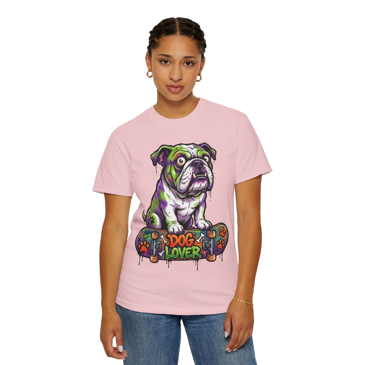 Dog Lover Skateboard Bulldog T-Shirt