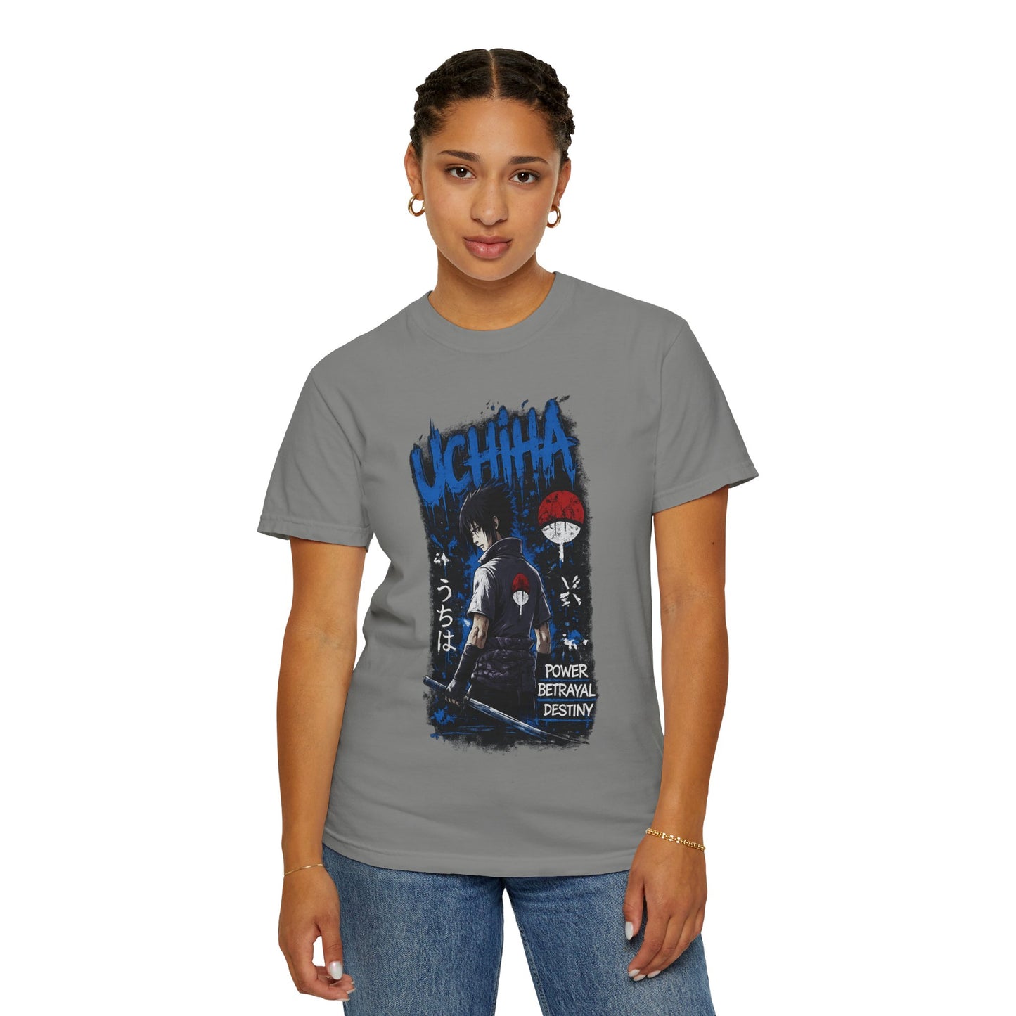Uchiha Clan Graphic T-Shirt — Anime Sasuke Poster Design