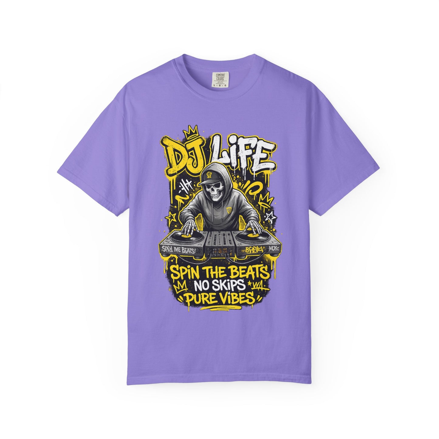 DJ Life T-Shirt — "Spin the Beats, No Skips, Pure Vibes" Graphic Tee