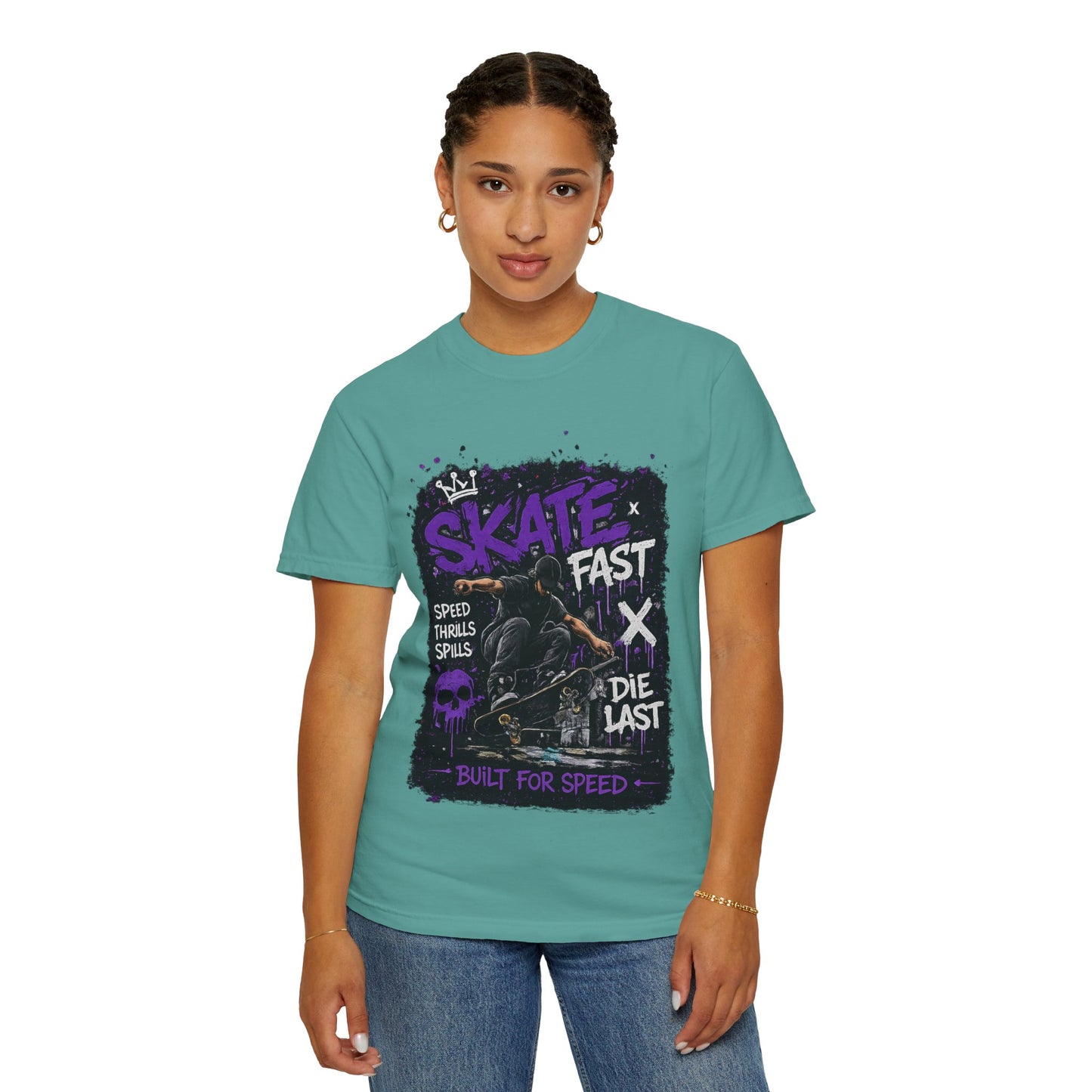 Skate Fast Skateboard T‑Shirt — "Built for Speed" Graphic Tee