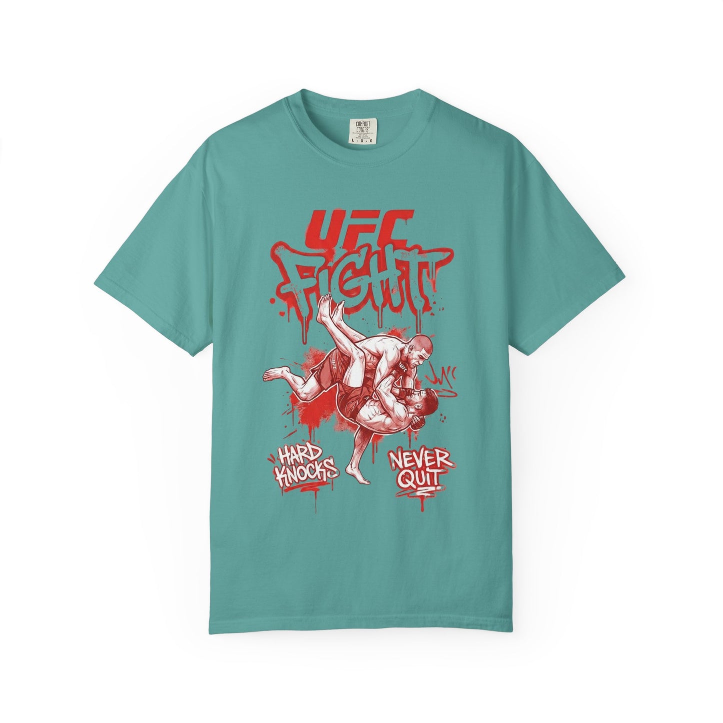 UFC Fight T-Shirt — 'Never Quit' MMA Graphic Tee