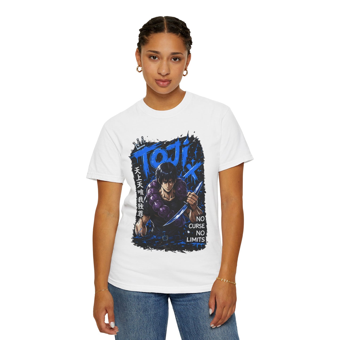 Toji Swordfighter Anime T-Shirt — 'No Curse, No Limits' Graphic Tee