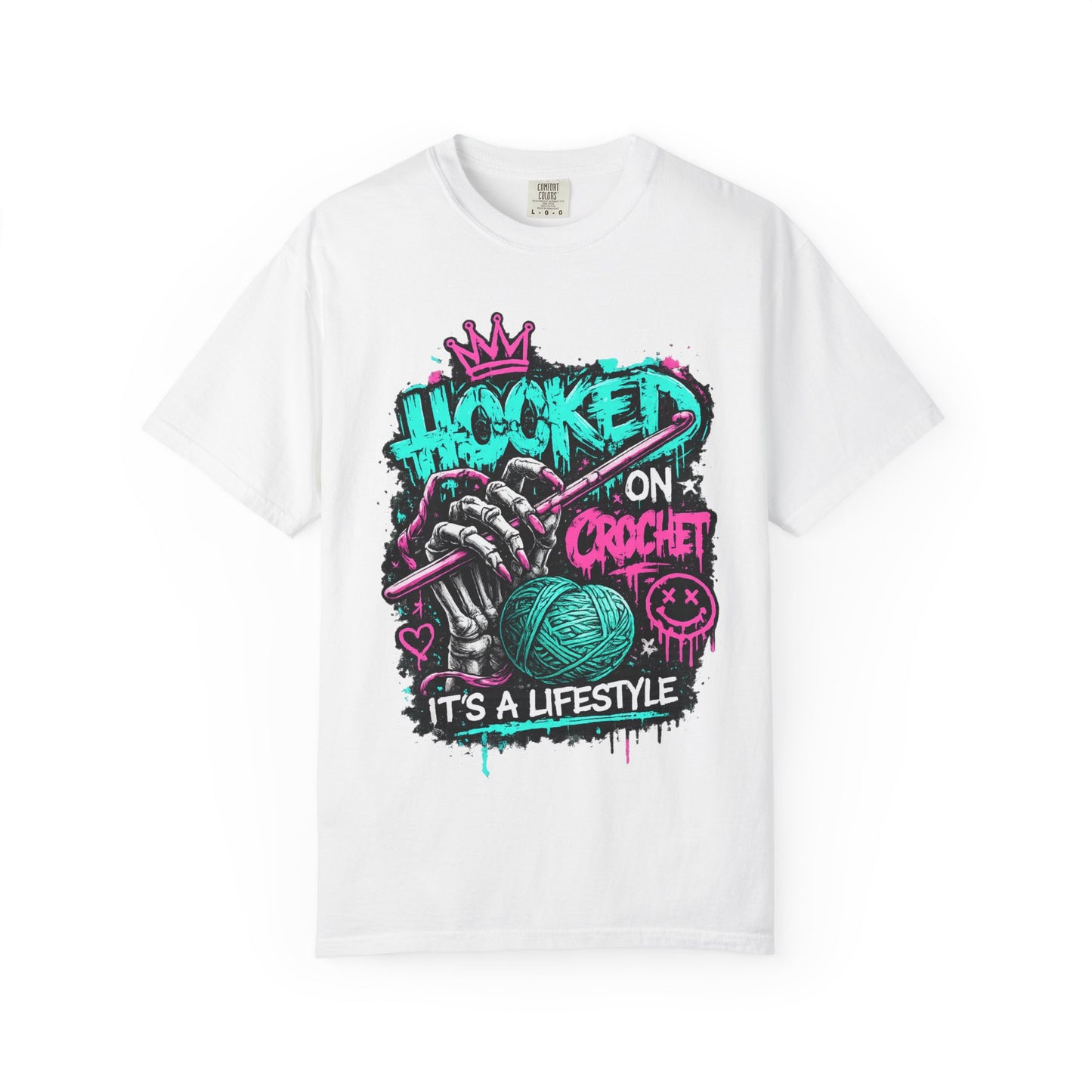 Hooked on Crochet T-Shirt — "It's a Lifestyle" Graphic Tee for Crochet Lovers