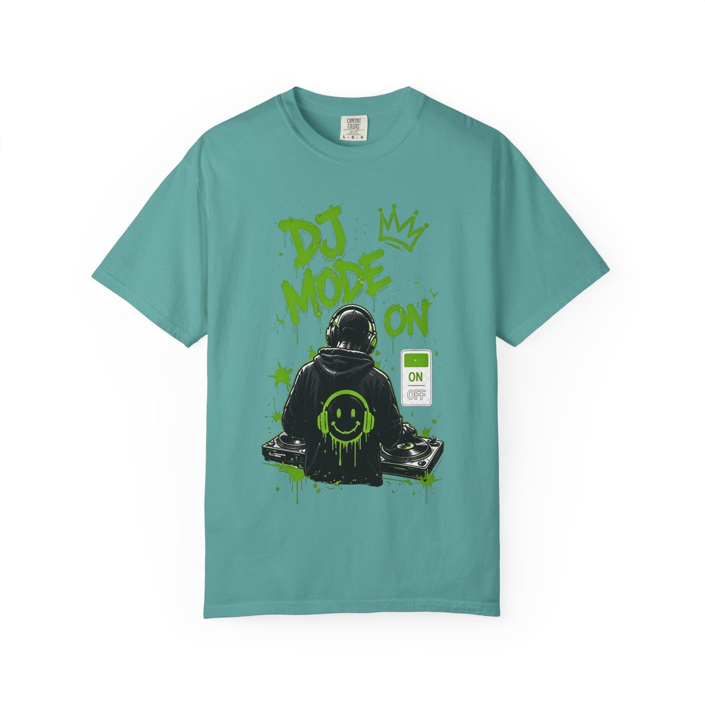 DJ Mode On T-Shirt — Neon Green DJ Graphic Tee