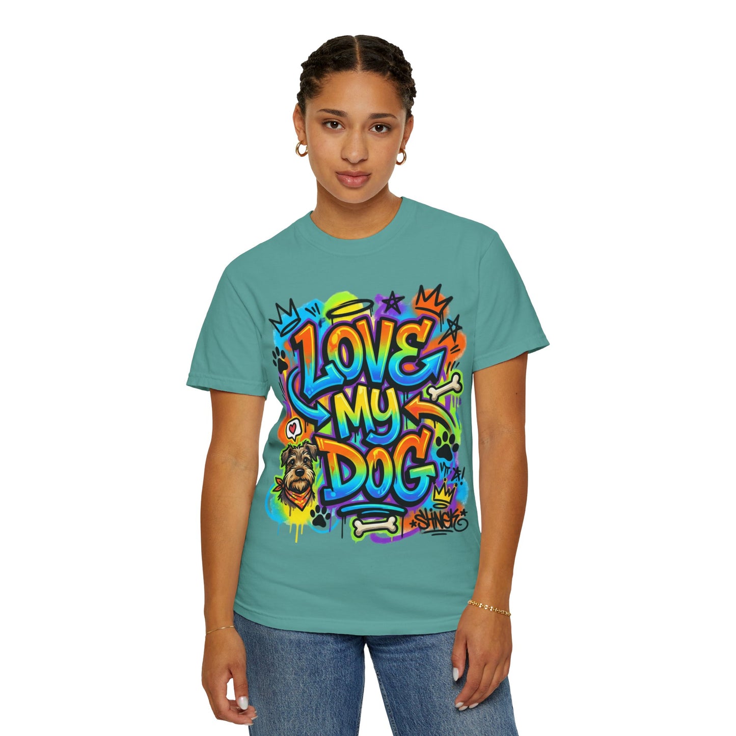 Love My Dog Graffiti T-Shirt