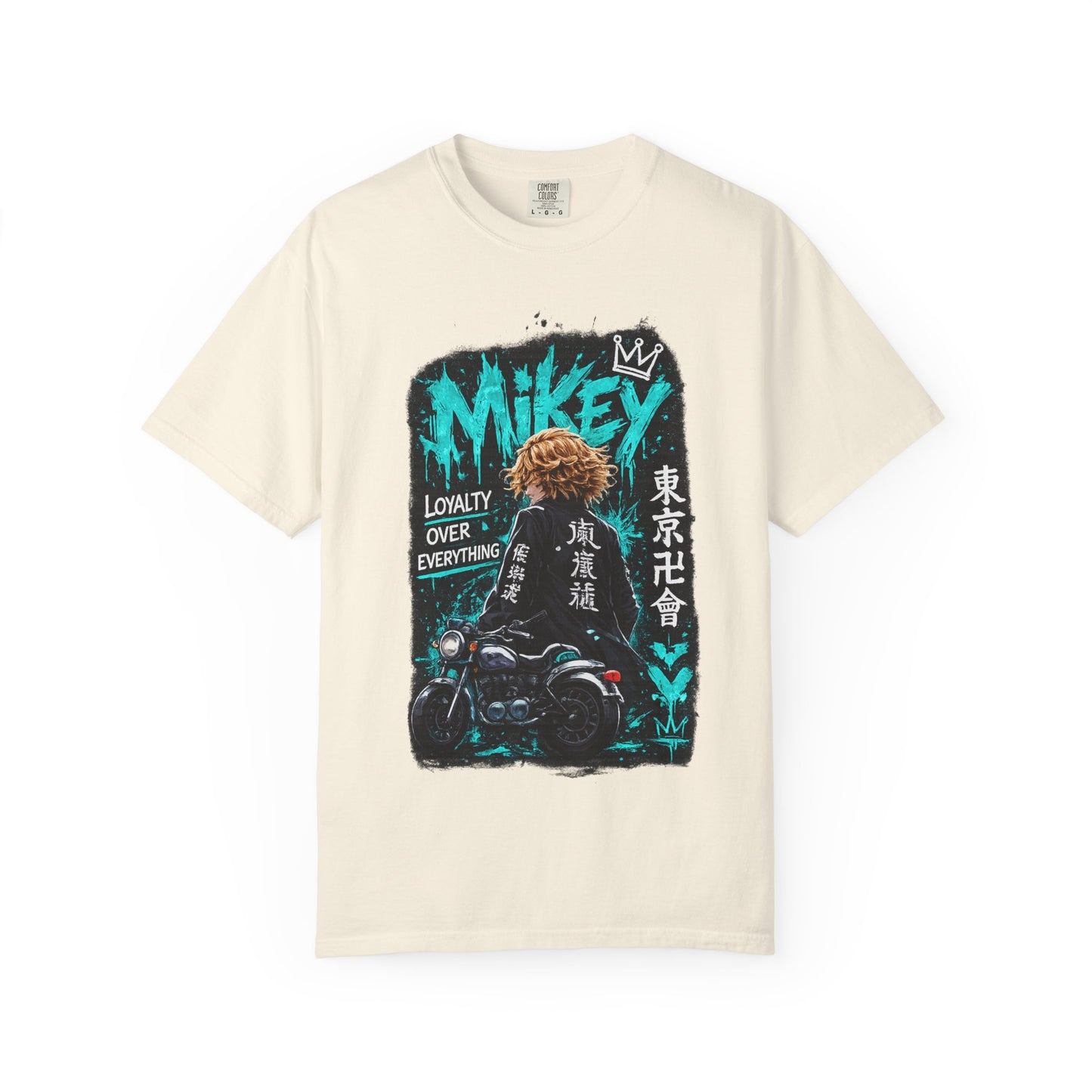 Mikey Motorcycle Graphic T-Shirt — "Loyalty Over Everything" Anime Streetwear