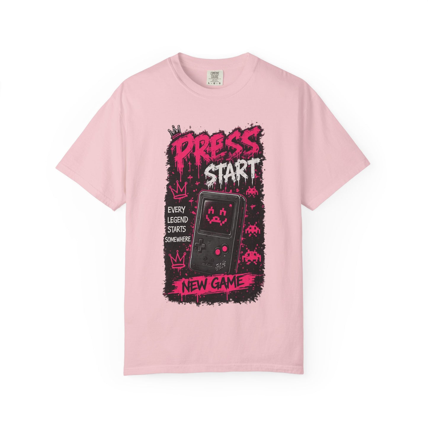 Press Start New Game T-Shirt — Retro Gamer Graphic Tee
