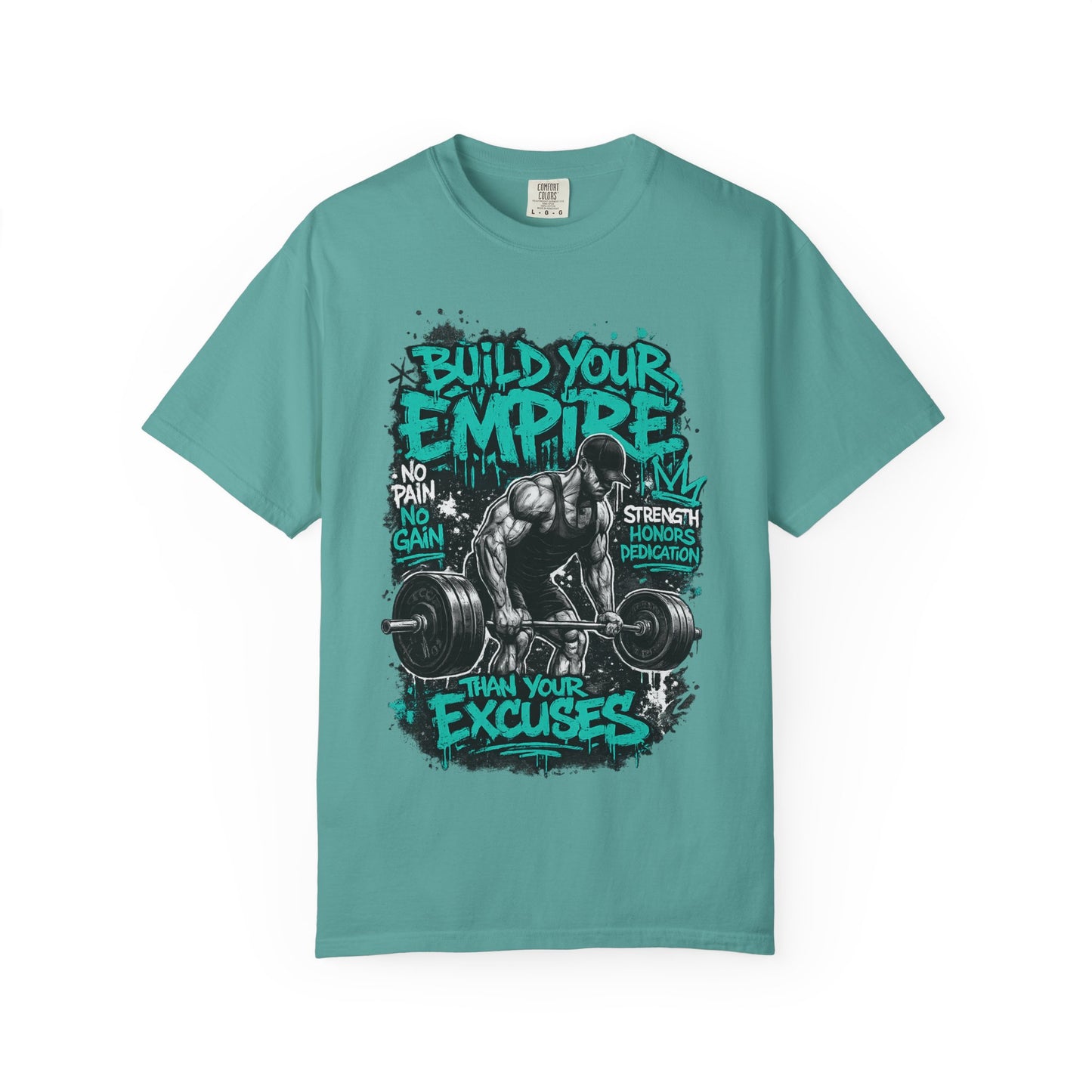 Build Your Empire Deadlift Graphic T-Shirt | Motivational Gym Workout Shirt