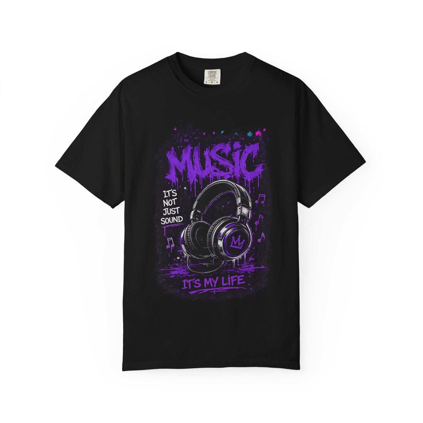 Music Is My Life T-Shirt — Headphones Graphic Tee
