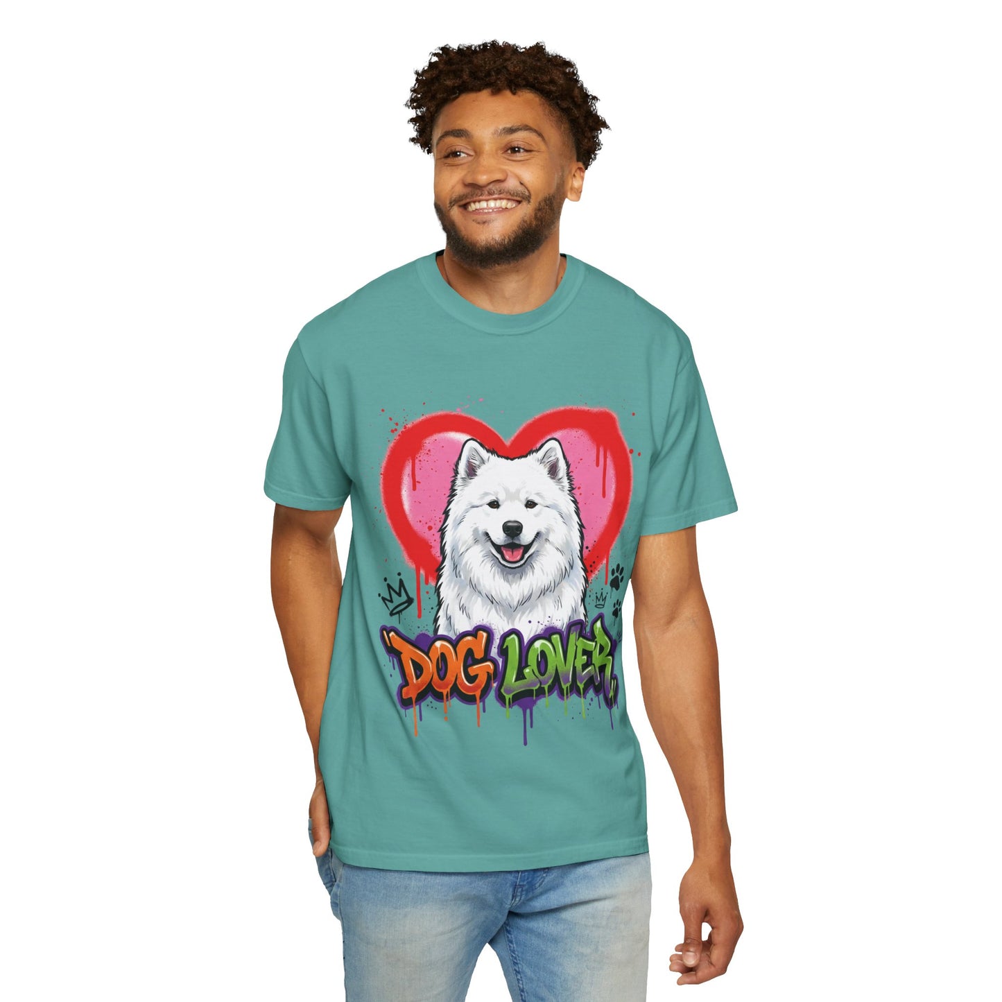 Dog Lover T-Shirt — Cute Samoyed Heart Graphic Tee