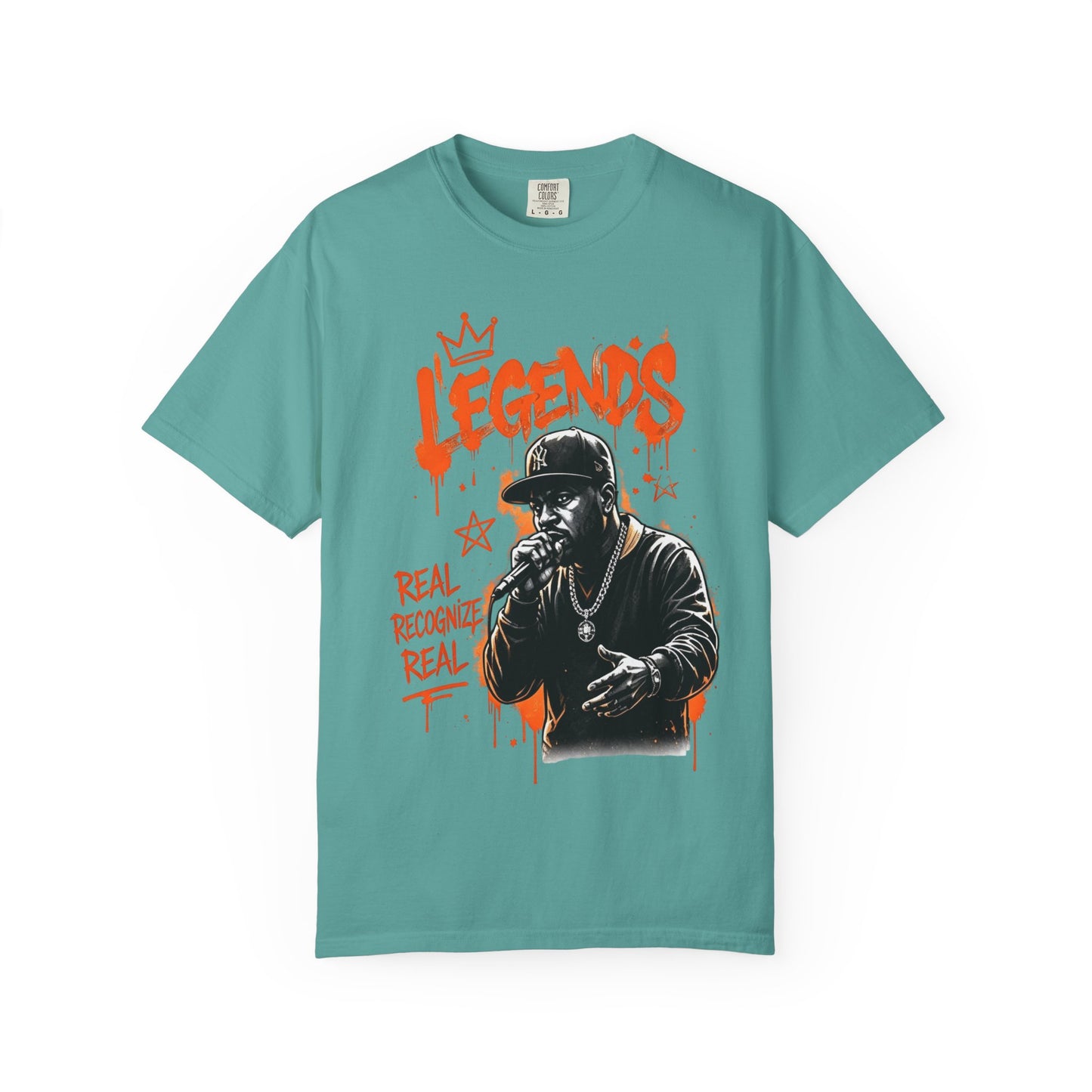 Legend’s Rapper Graphic T-Shirt — “Real Recognize Real” Streetwear Tee