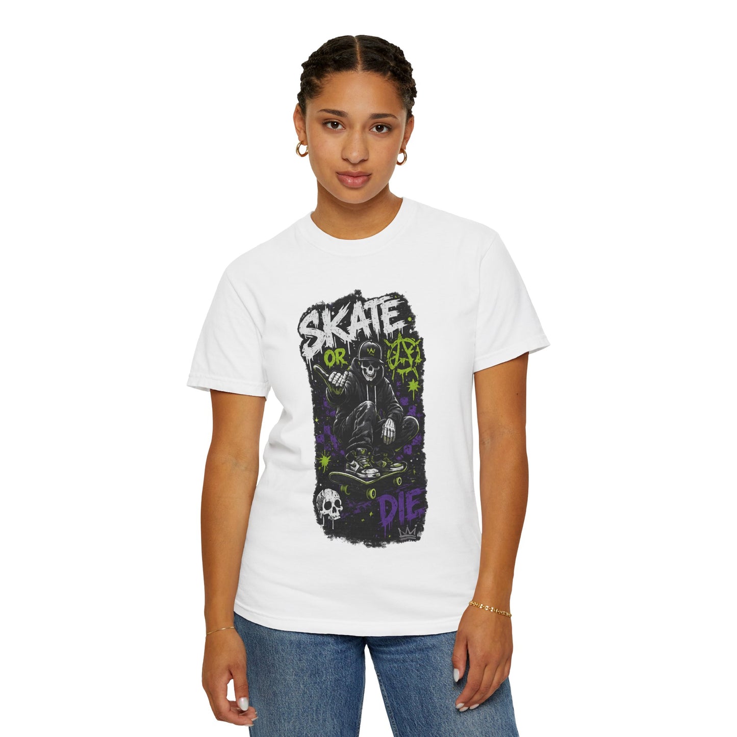 Skate or Die Graphic T‑Shirt — Grim Reaper Skateboard Tee