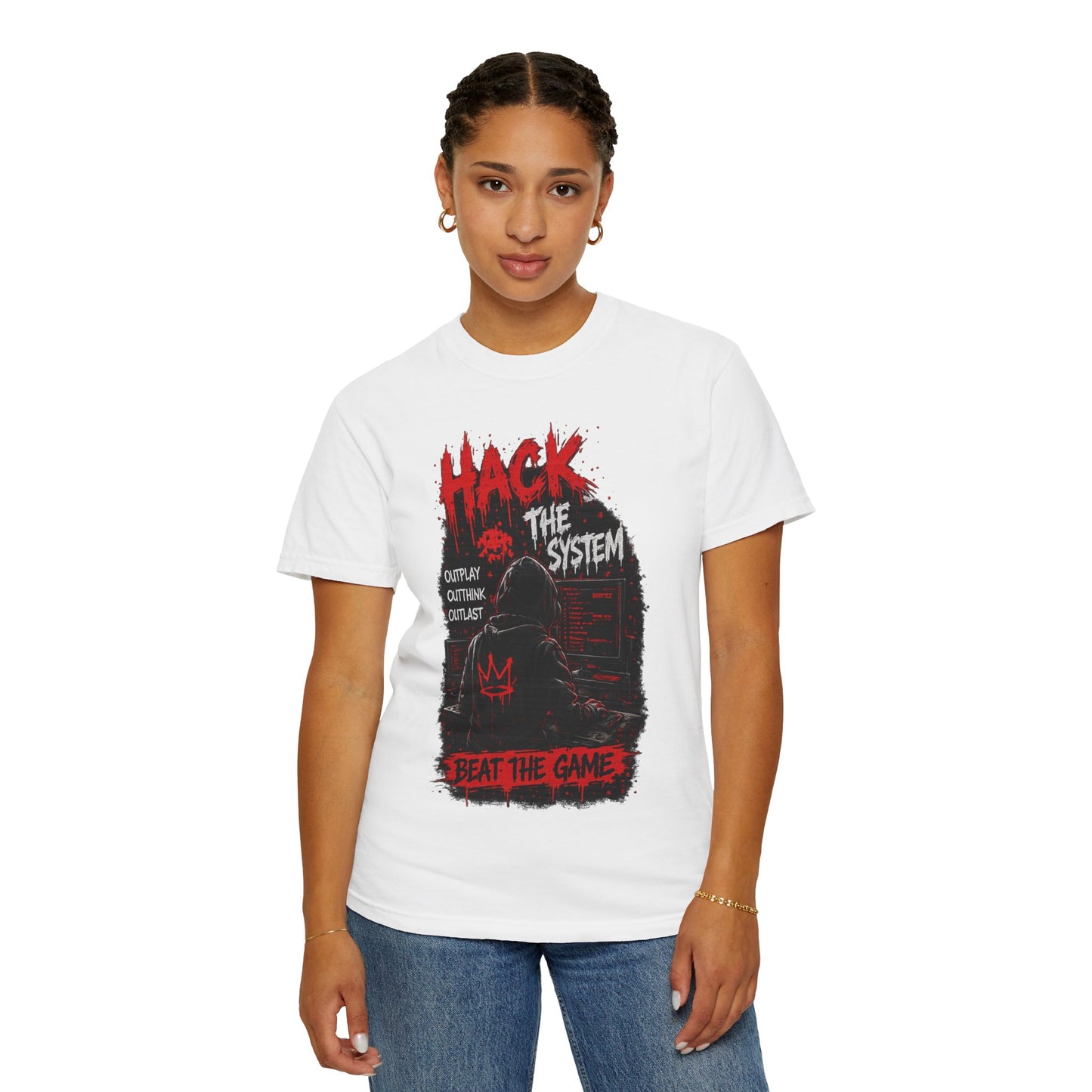 Hack the System T-Shirt — Beat the Game Hacker Graphic Tee