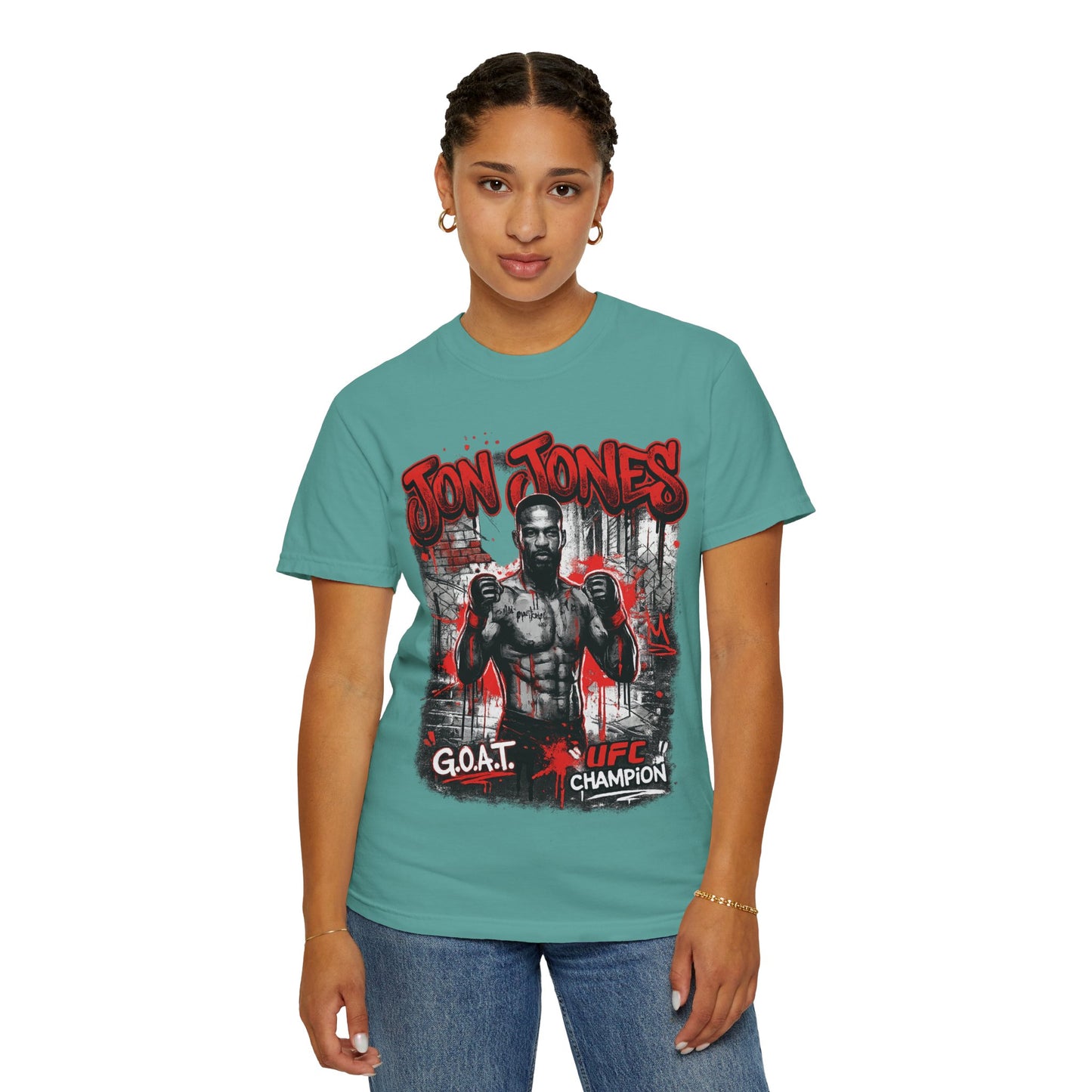 Boxing Champion Graphic T-Shirt — 'G.O.A.T. UFC Champion' Streetwear Tee