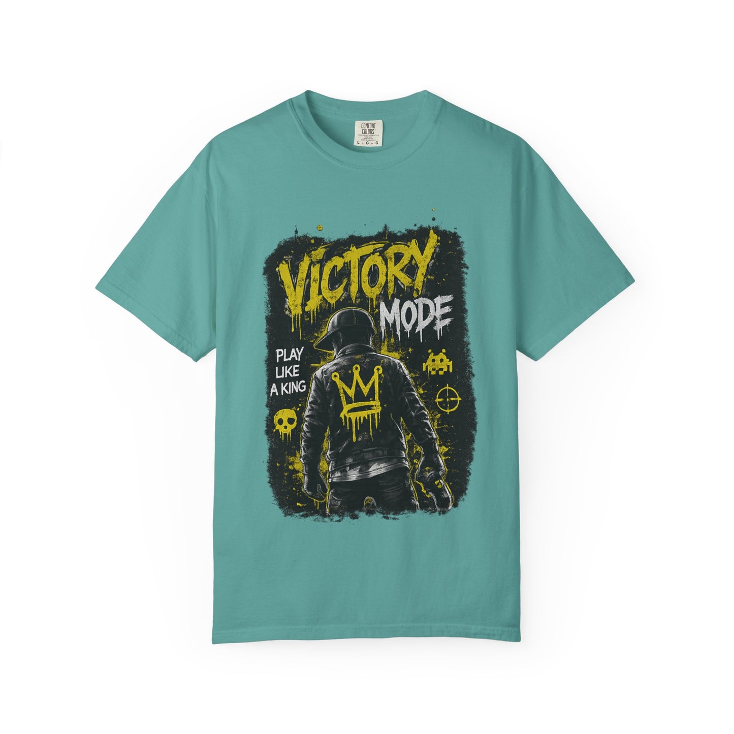 Victory Mode T-Shirt — 'Play Like a King' Graphic Tee for Gamers