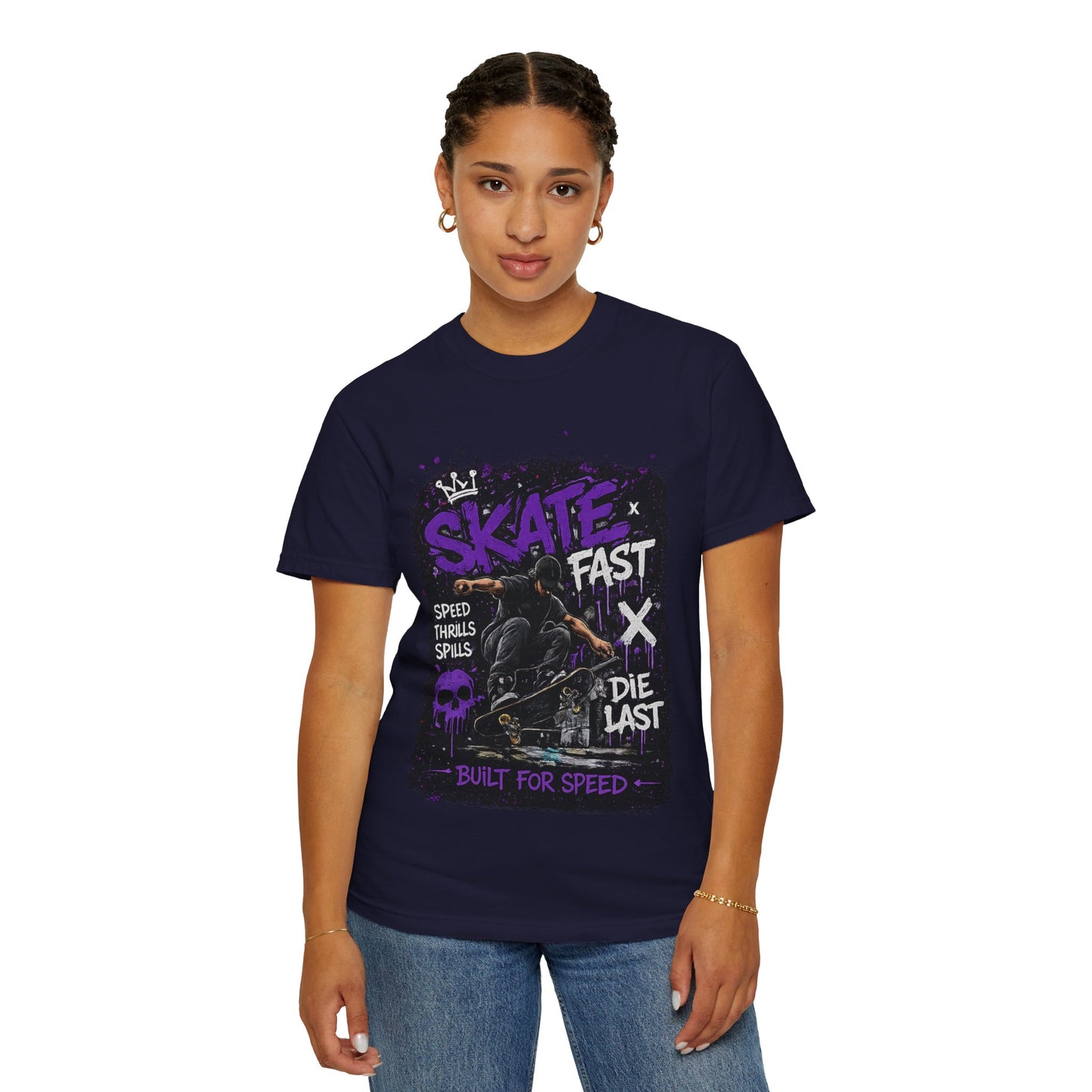 Skate Fast Skateboard T‑Shirt — "Built for Speed" Graphic Tee