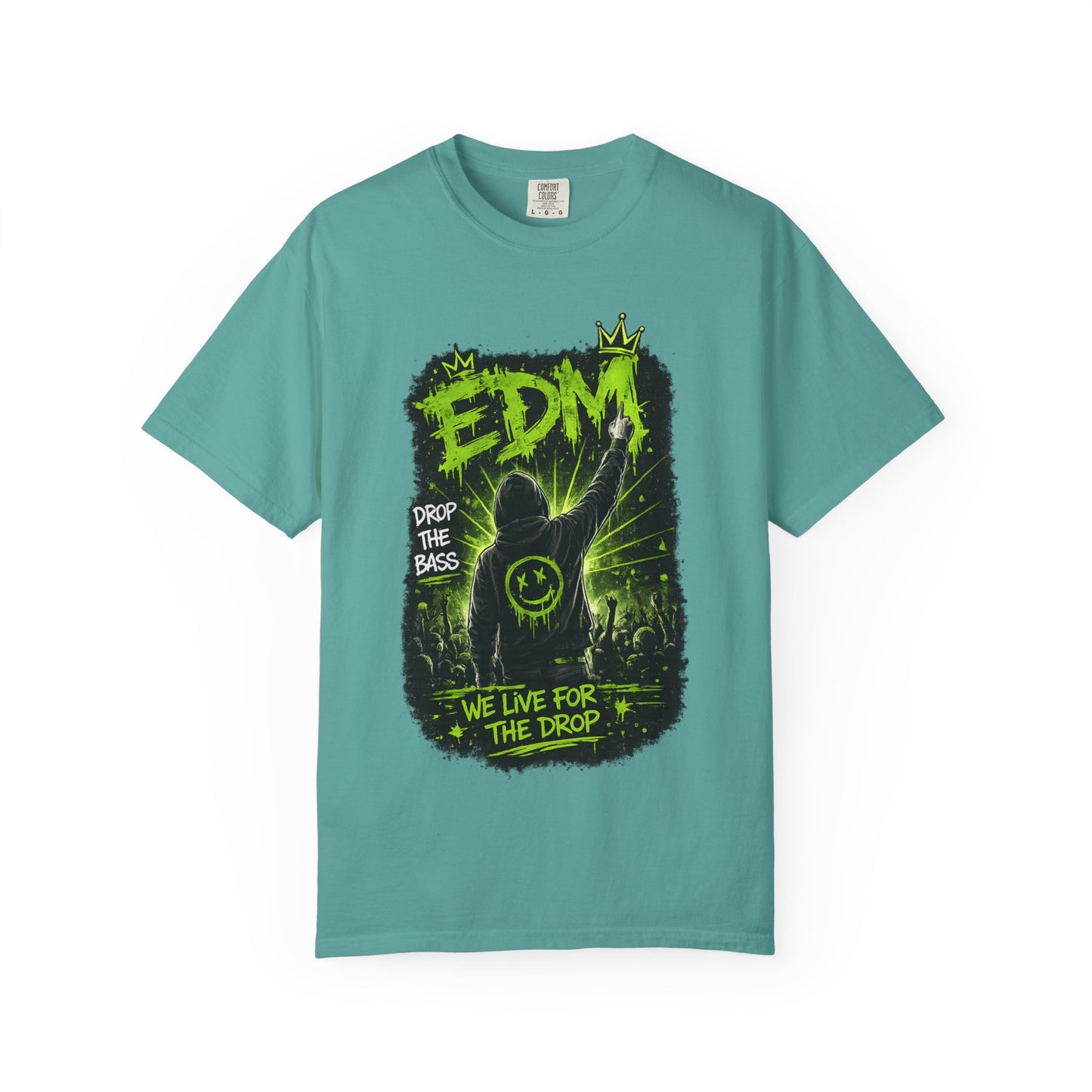 EDM Drop The Bass T-Shirt — 'We Live For The Drop' Neon Rave Tee