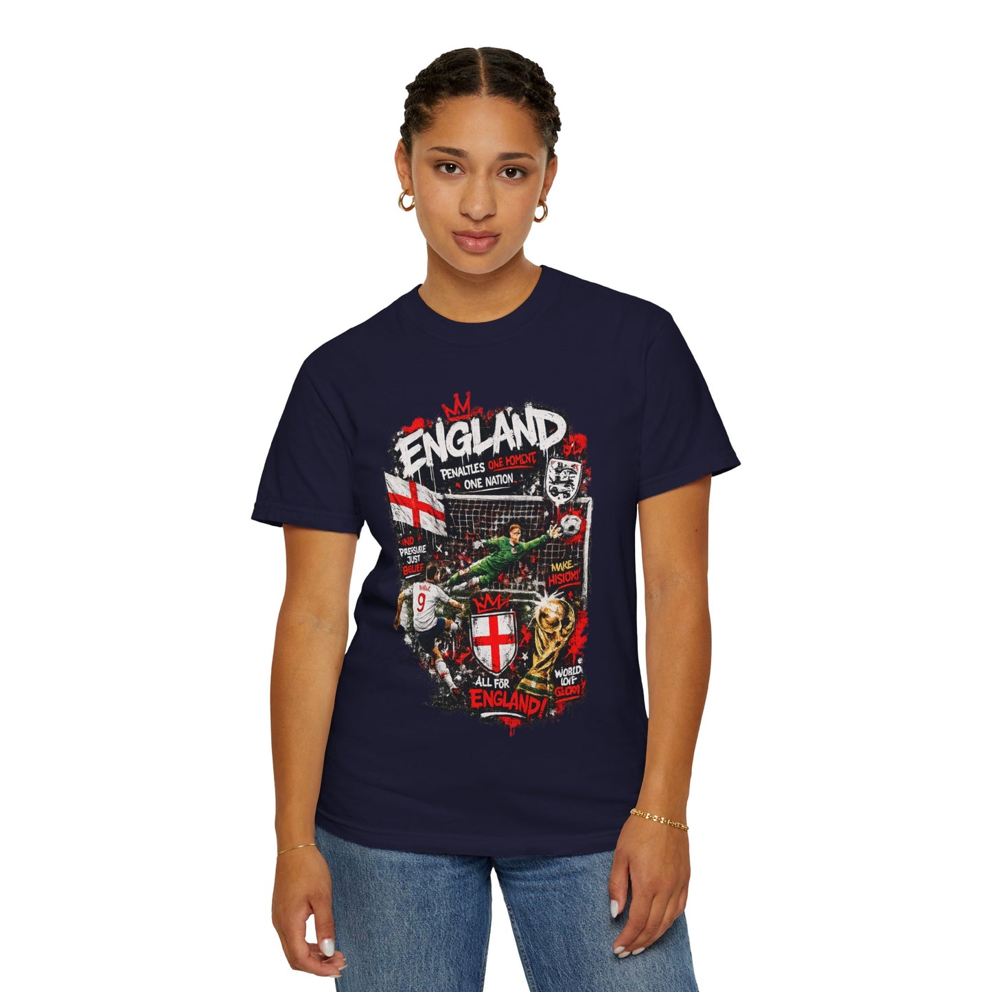 England Football Collage T-shirt | St George Cross, Soccer Icons