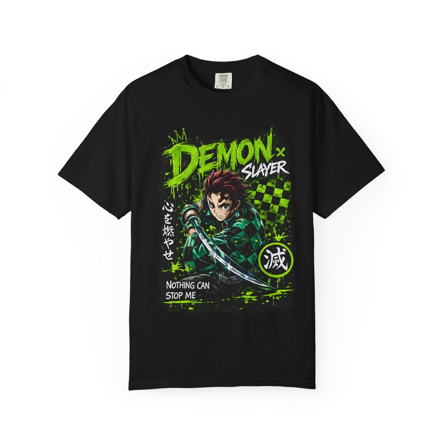 Demon Slayer Graphic T-Shirt — 'Nothing Can Stop Me' Anime Hero Tee