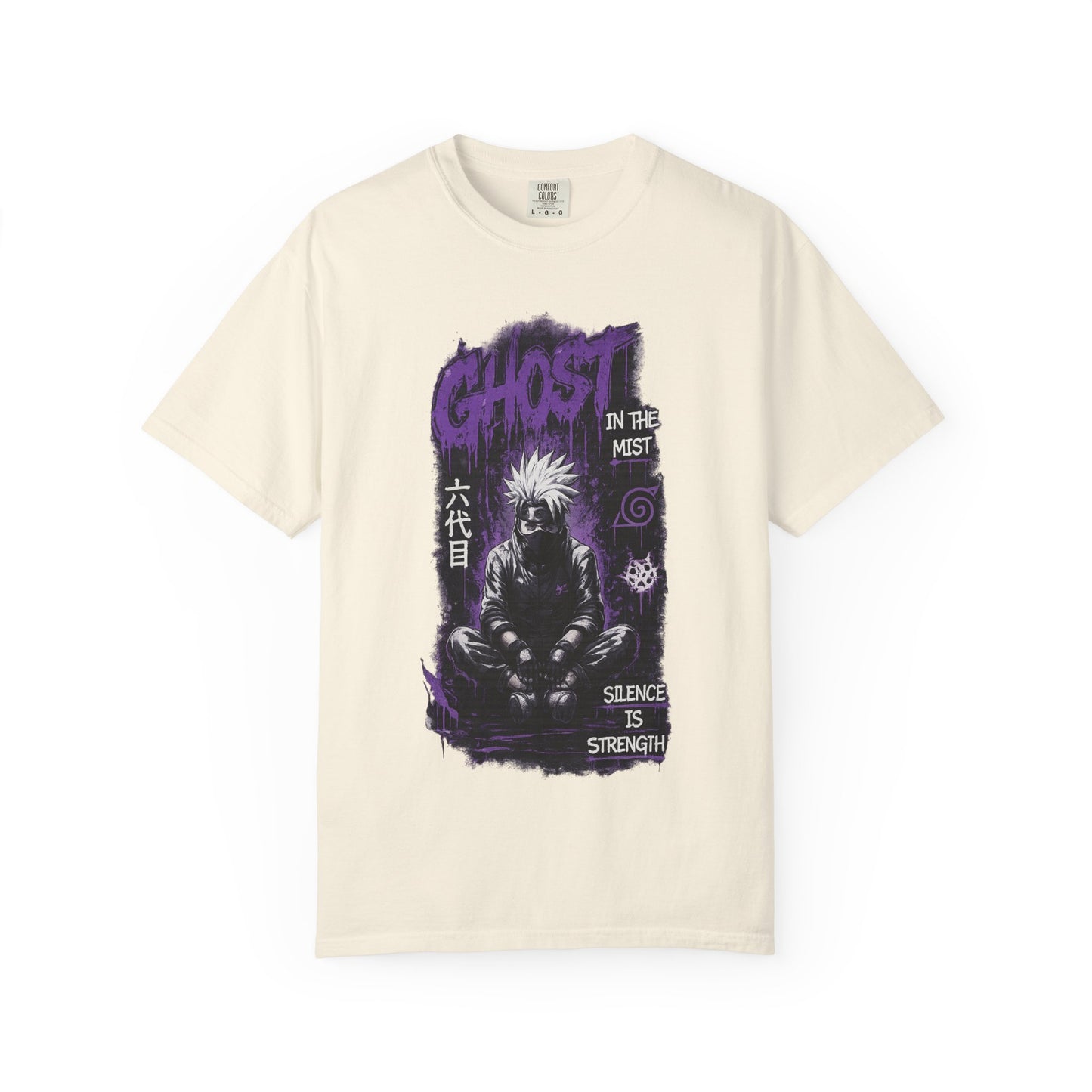 Ghost in the Mist Graphic T-Shirt — "Silence is Strength" Anime Tee