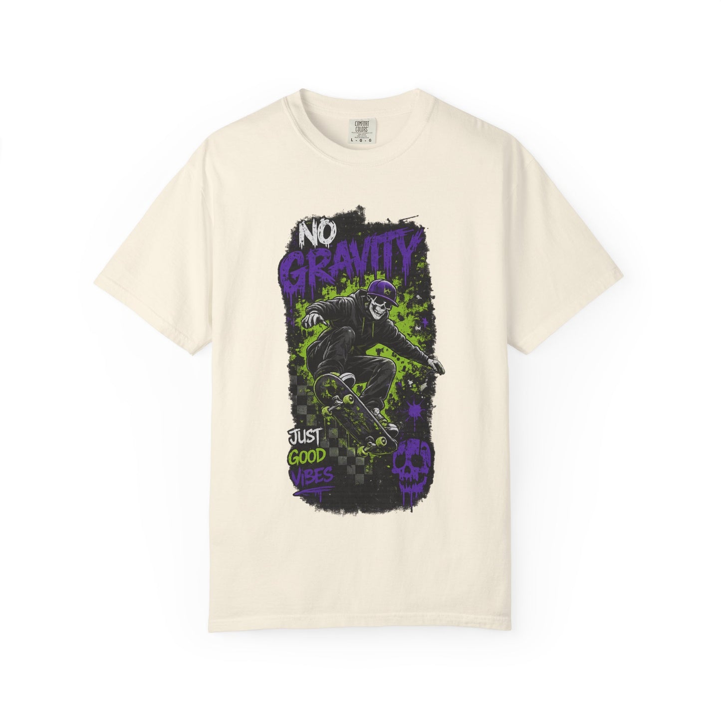 No Gravity Skateboard T-Shirt — Skate Punk Graphic Tee ("Just Good Times")