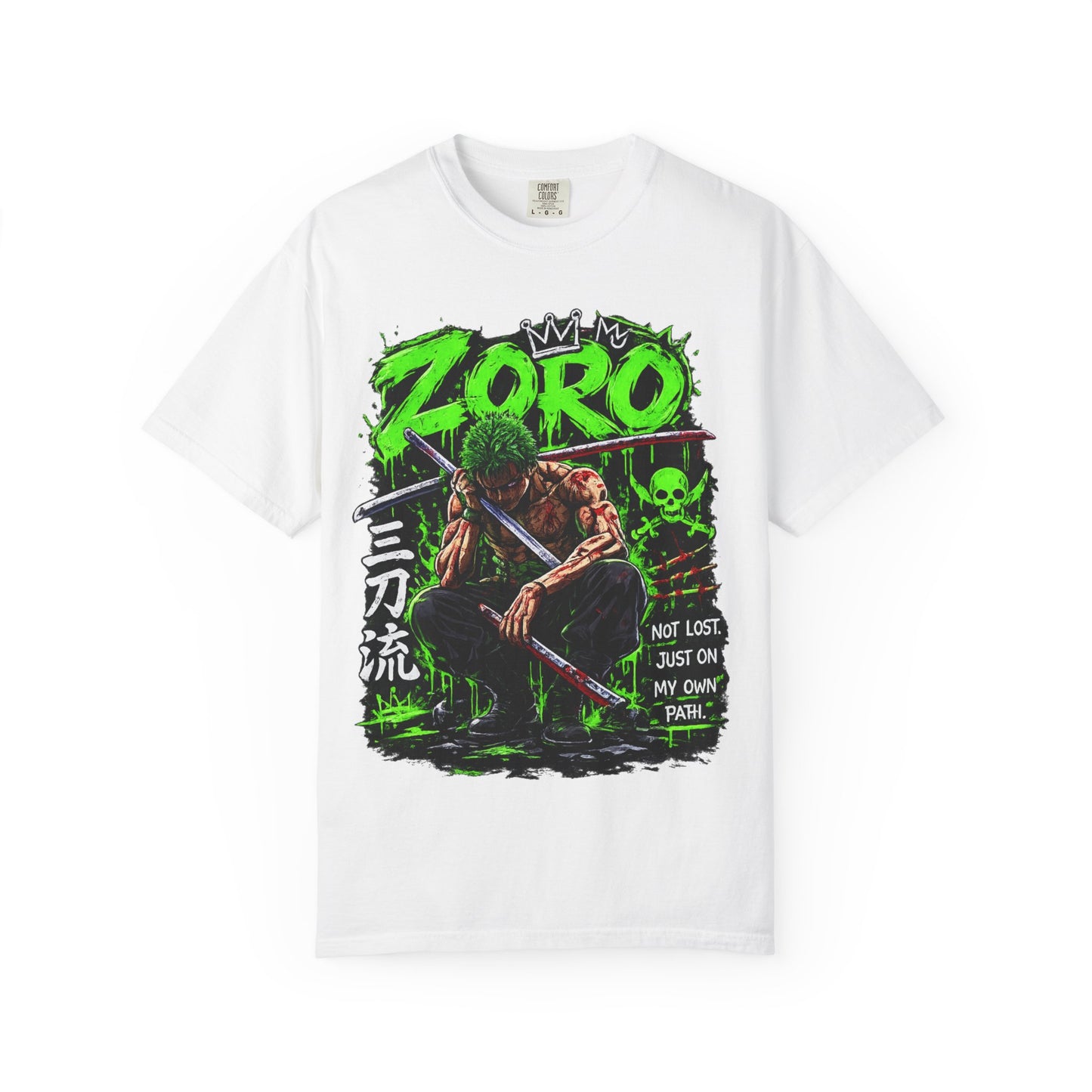 Zoro Anime Graphic T-Shirt — 'Not Lost, Just On My Own Path' Design