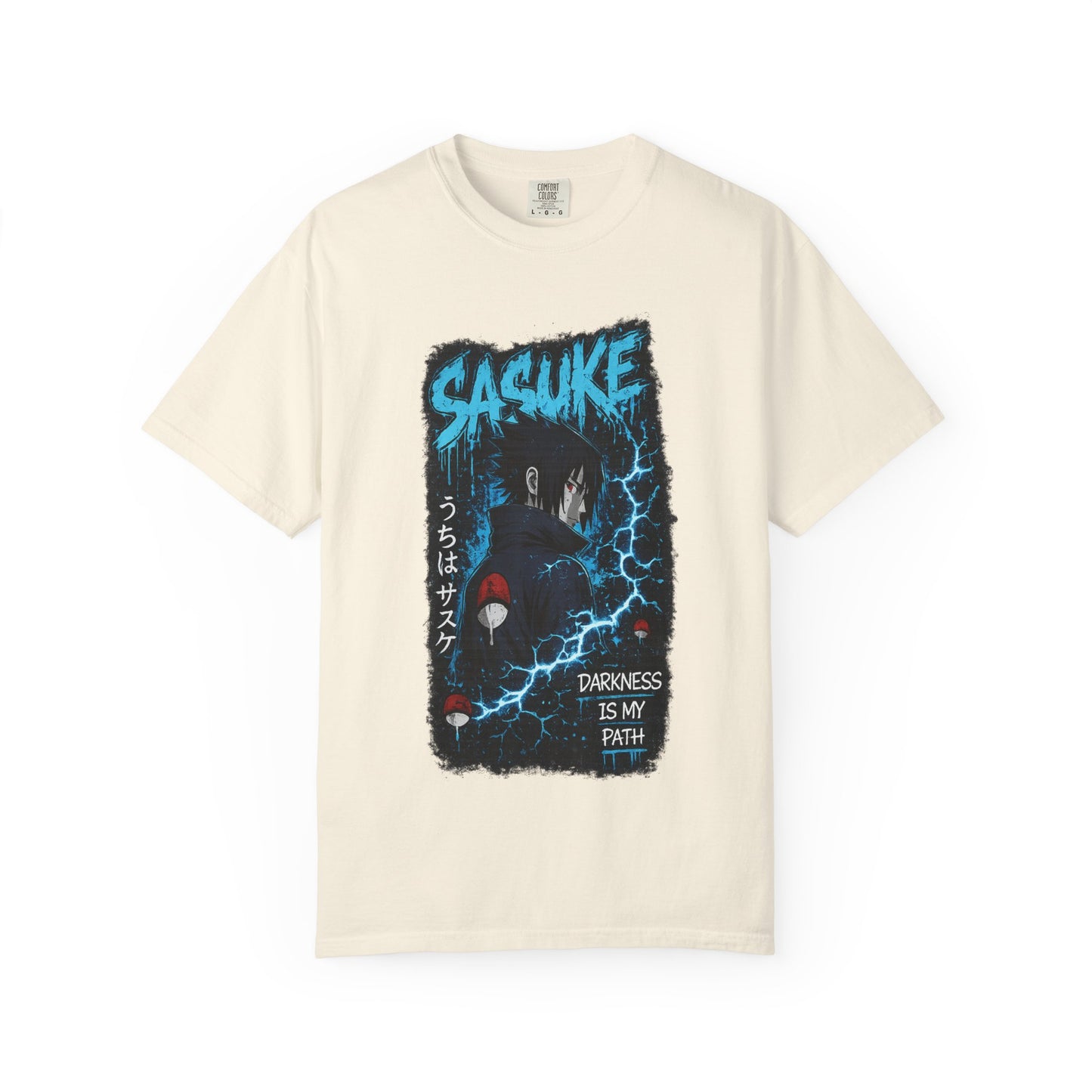 Sasuke Anime T-Shirt — "Darkness Is My Path" Graphic Tee