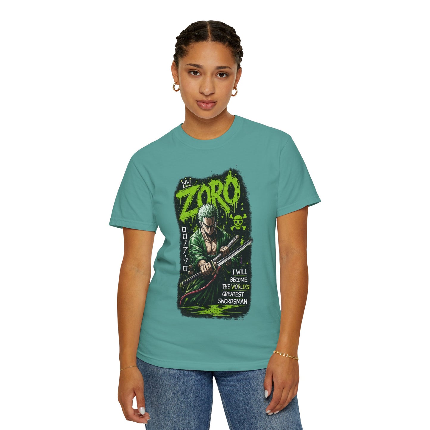 Zoro Graphic T-Shirt — 'I Will Become The World's Greatest Swordsman' Anime Tee