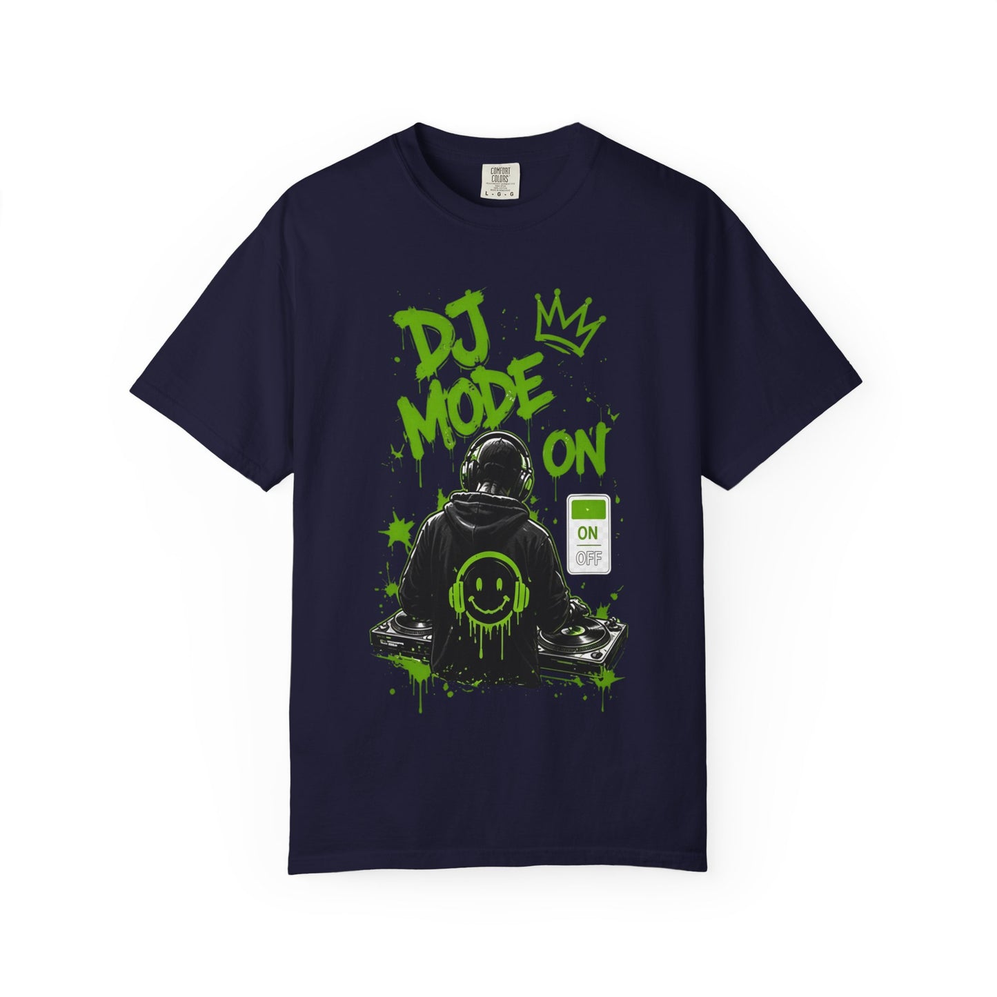 DJ Mode On T-Shirt — Neon Green DJ Graphic Tee