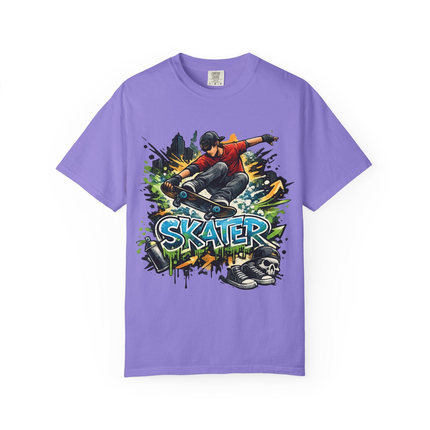 Skater Graphic T-Shirt — Urban Skateboarder Street Art Tee