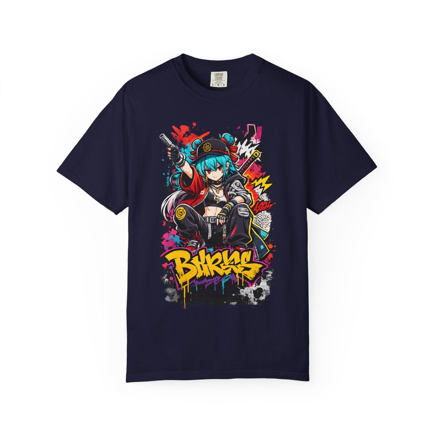 Graffiti Oni Streetwear T-Shirt — 'Bikrus' Anime Urban Graphic Tee