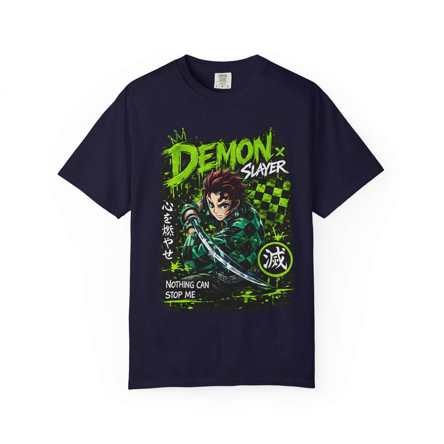 Demon Slayer Graphic T-Shirt — 'Nothing Can Stop Me' Anime Hero Tee