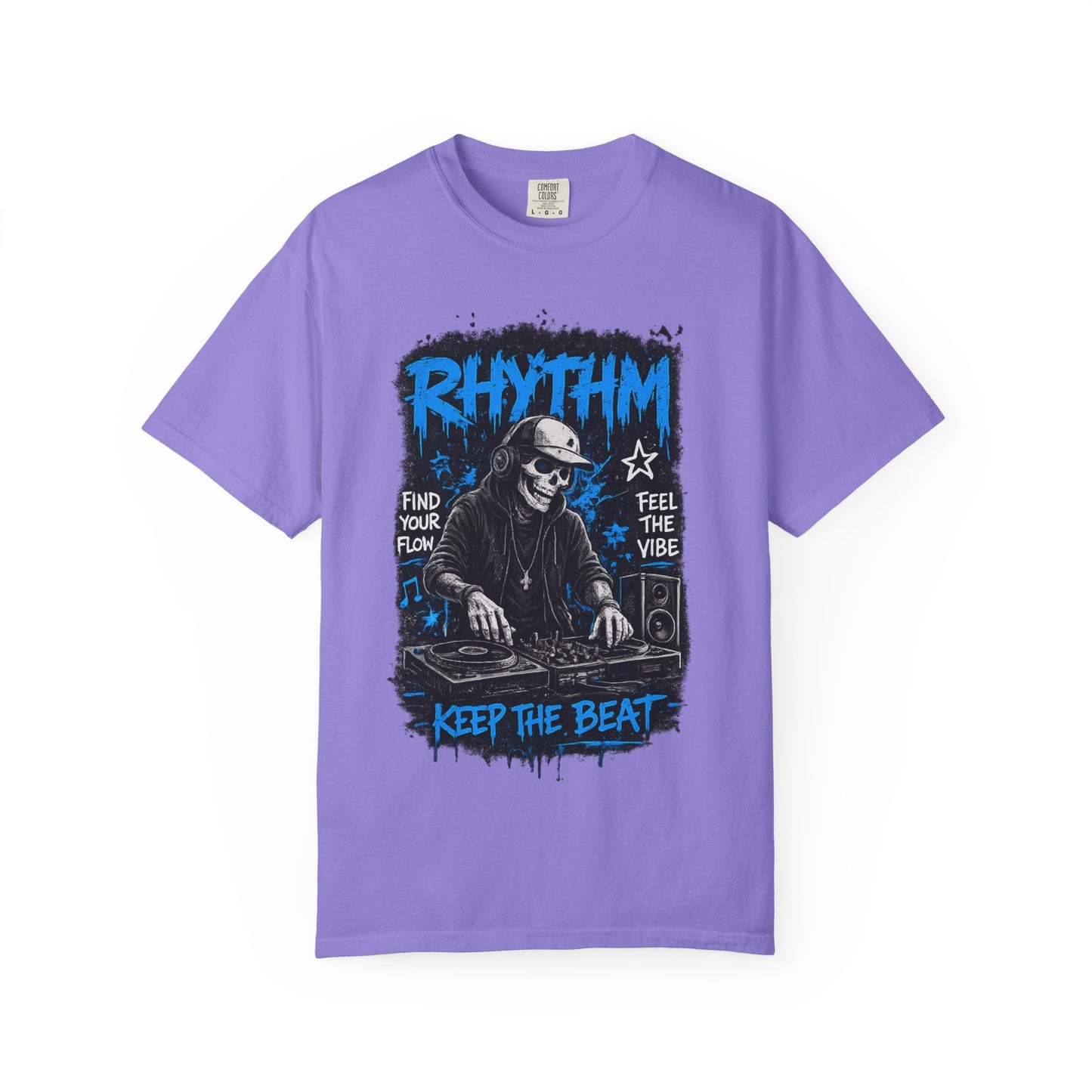 Rhythm DJ Skull Keep The Beat T-Shirt | Music Graphic Tee