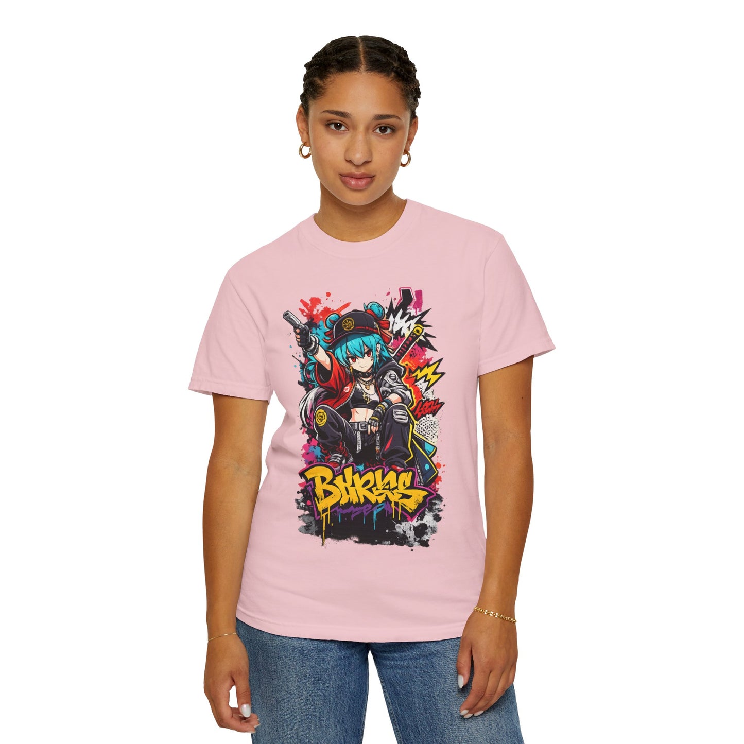 Graffiti Oni Streetwear T-Shirt — 'Bikrus' Anime Urban Graphic Tee