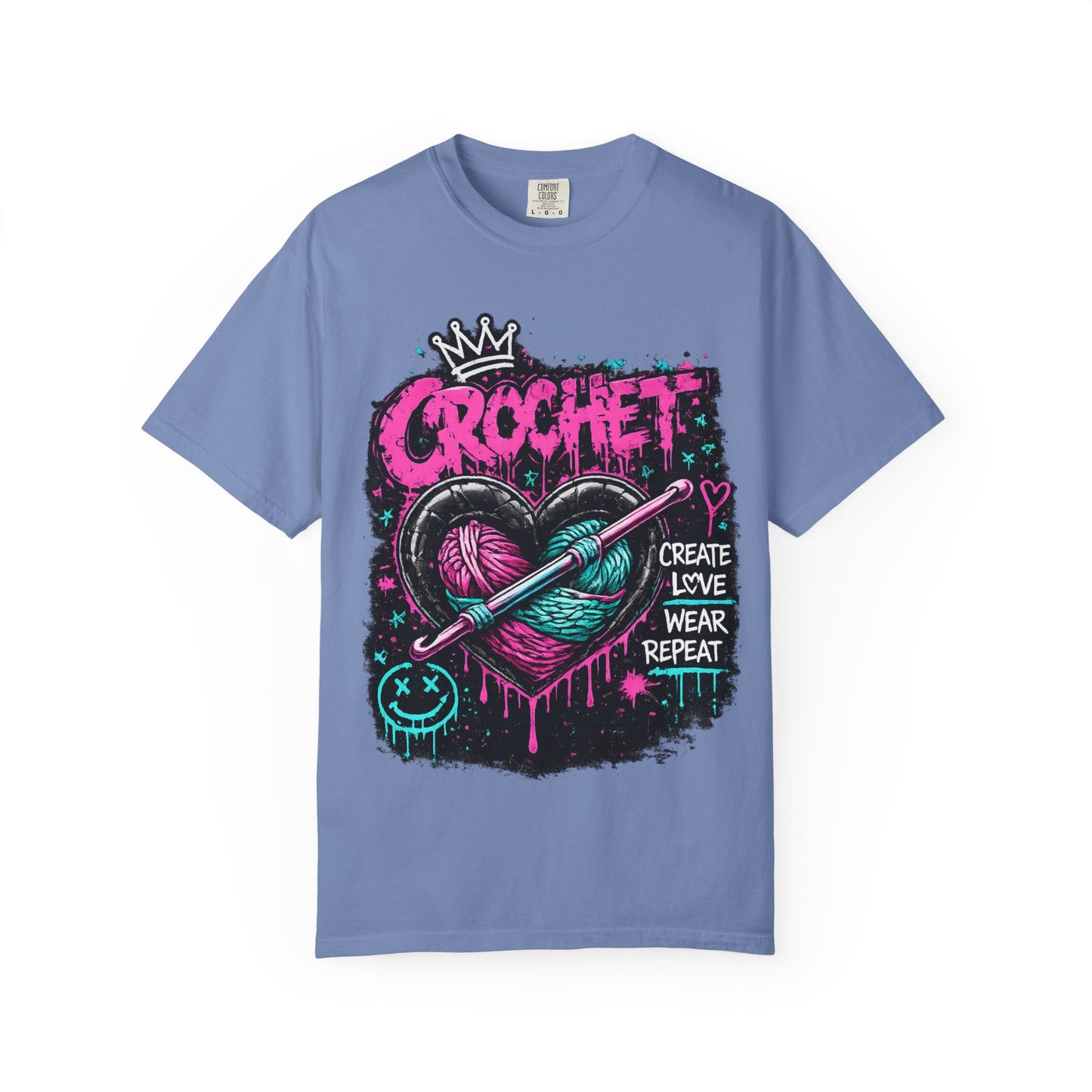 Crochet Heart Graphic T-Shirt — Create Love Wear Repeat