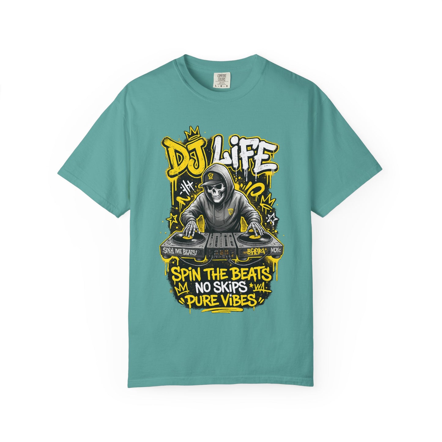 DJ Life T-Shirt — "Spin the Beats, No Skips, Pure Vibes" Graphic Tee