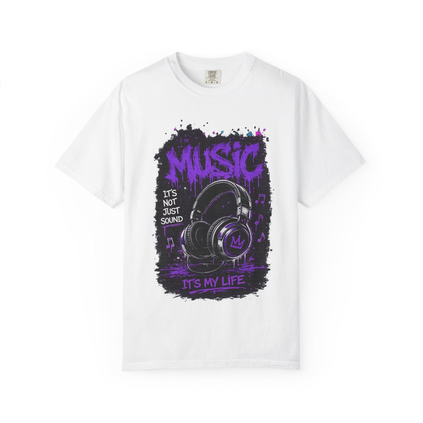 Music Is My Life T-Shirt — Headphones Graphic Tee