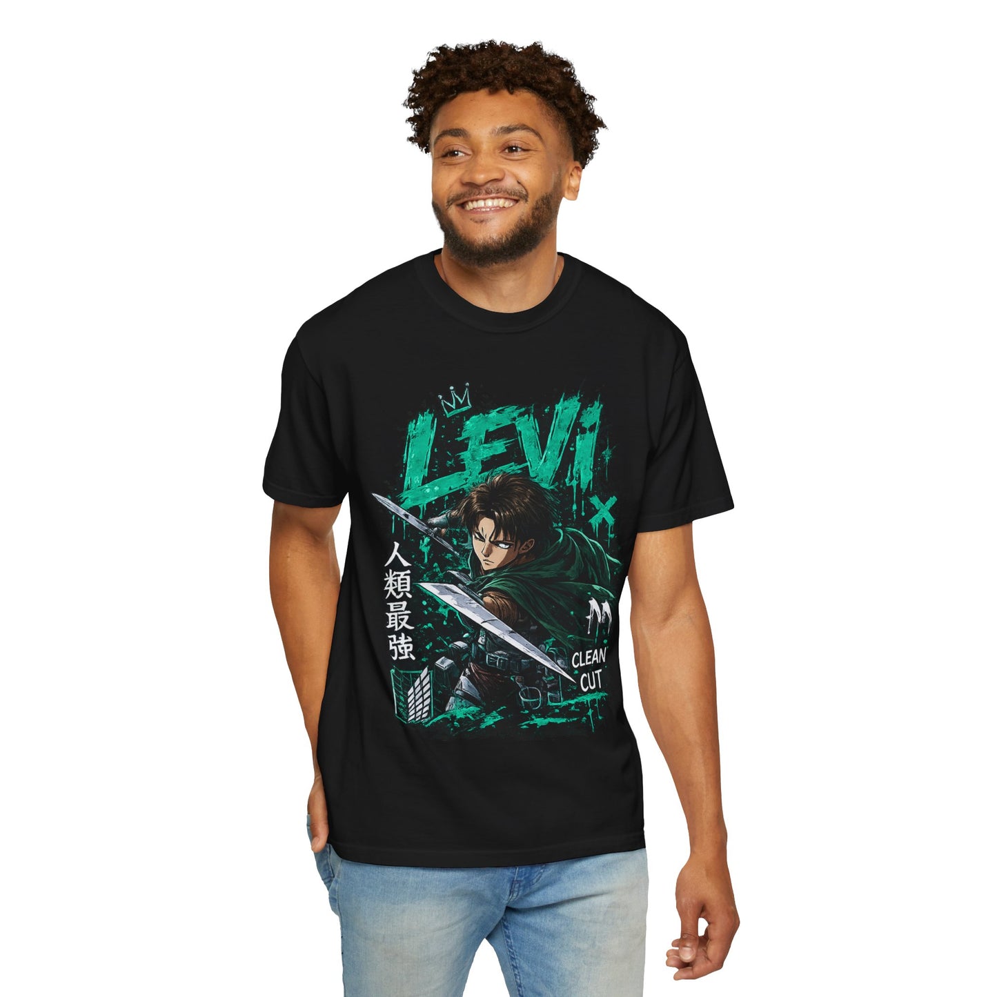 Levi Anime T-Shirt — 'Clean Cut' Attack Gear Tee